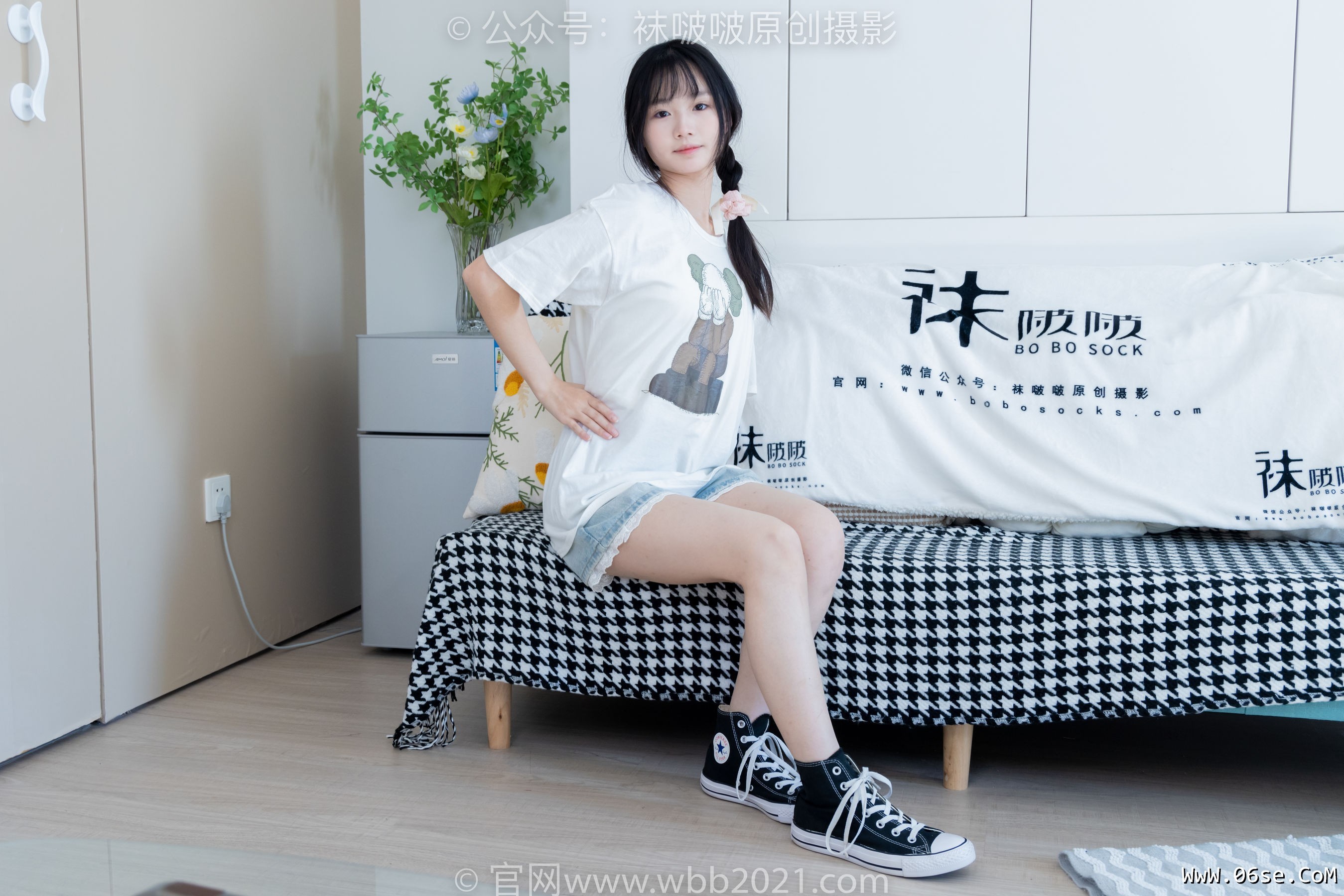 图片[123]-BoBoSocks袜啵啵 No.331 甜甜圈 -板鞋、白棉袜、裸足[144P]-六色网
