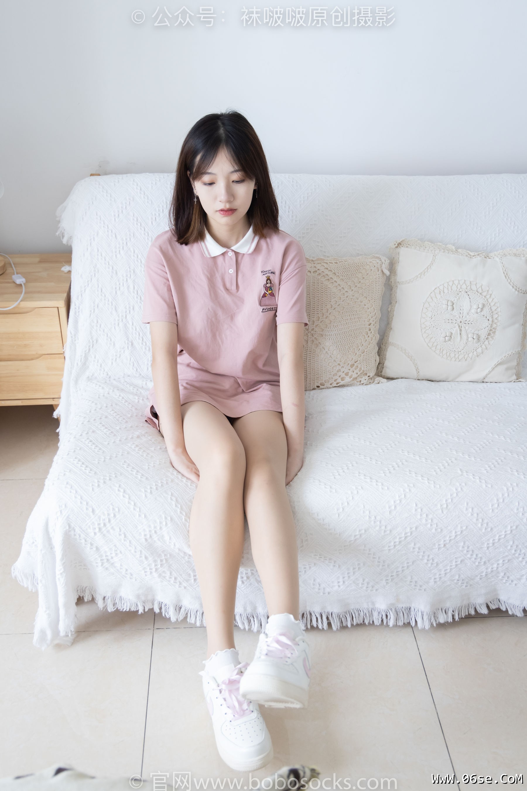 图片[59]-BoBoSocks袜啵啵 No.163 小甜豆-空军一号板鞋、白棉袜、肉丝[135P]-六色网