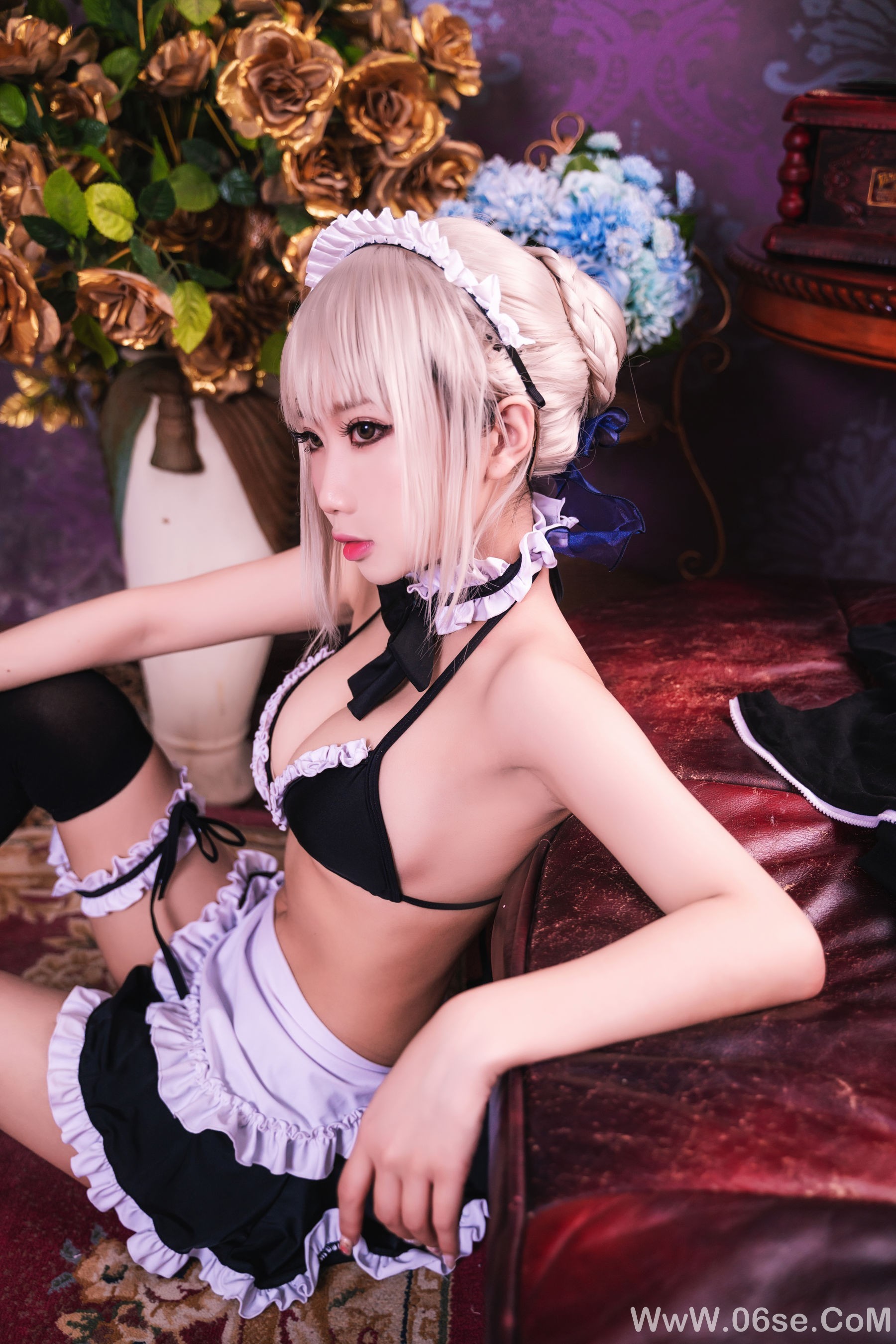 图片[21]-白嫩美少女 鬼畜瑶 – 黑呆女仆 (不知火舞)[26P]-六色网