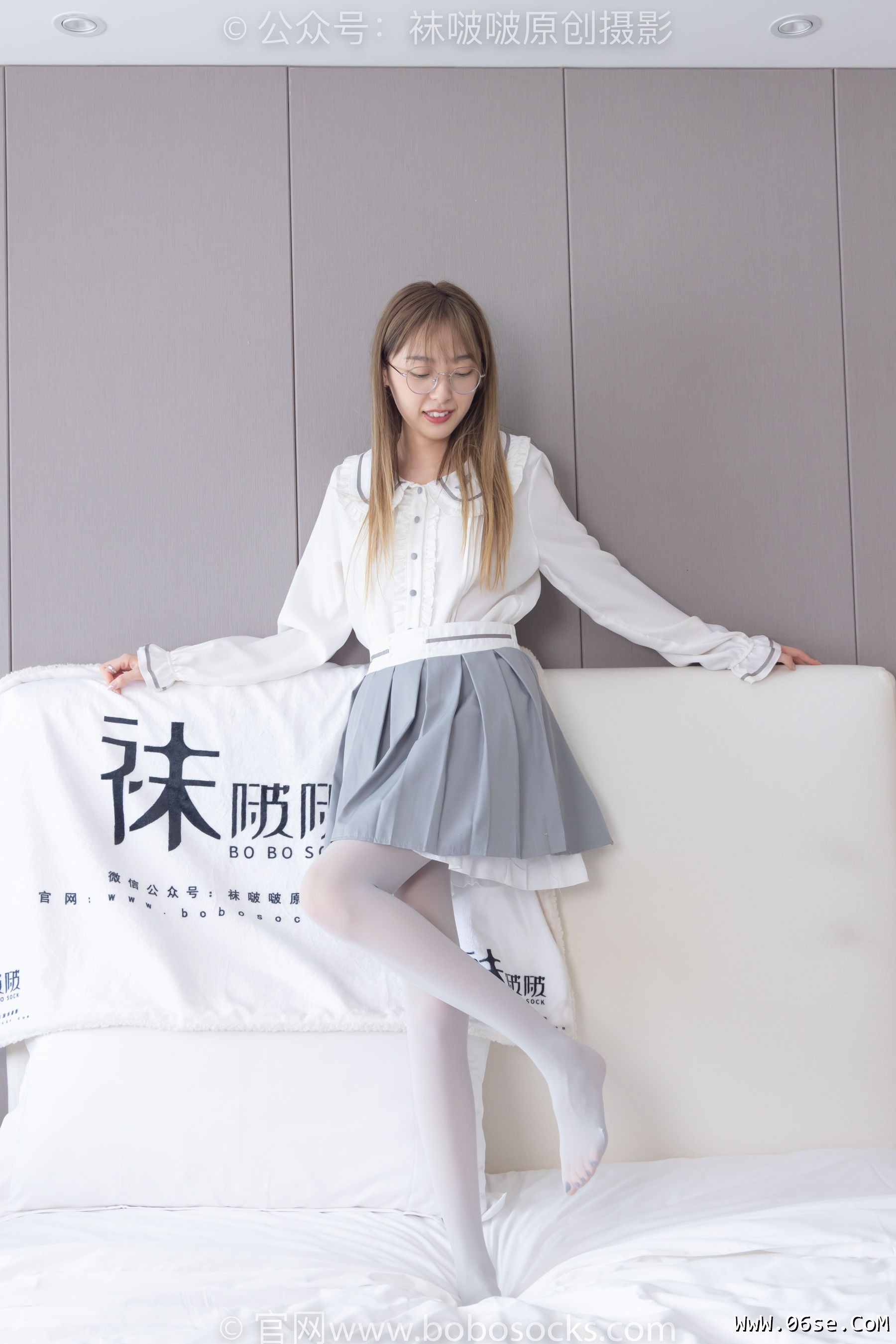 图片[127]-BoBoSocks袜啵啵 No.213 稚予 -黑皮鞋、厚灰丝[140P]-六色网