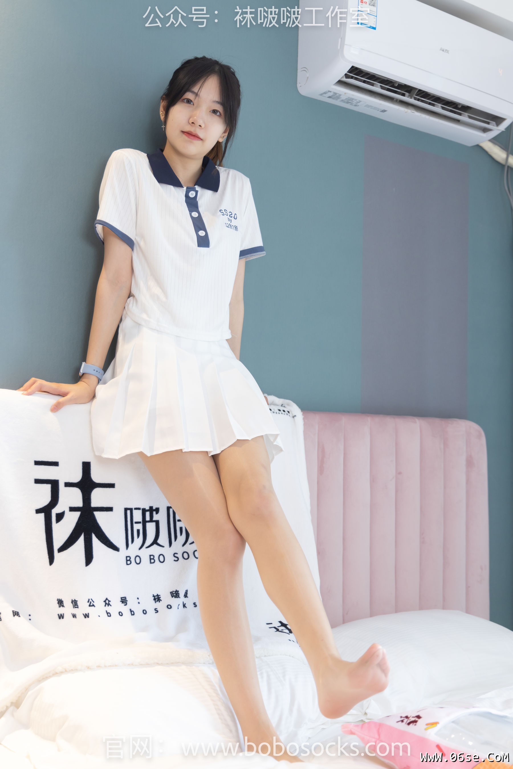 图片[124]-BoBoSocks袜啵啵 No.096 小甜豆-板鞋、白棉袜、油亮肉丝[145P]-六色网