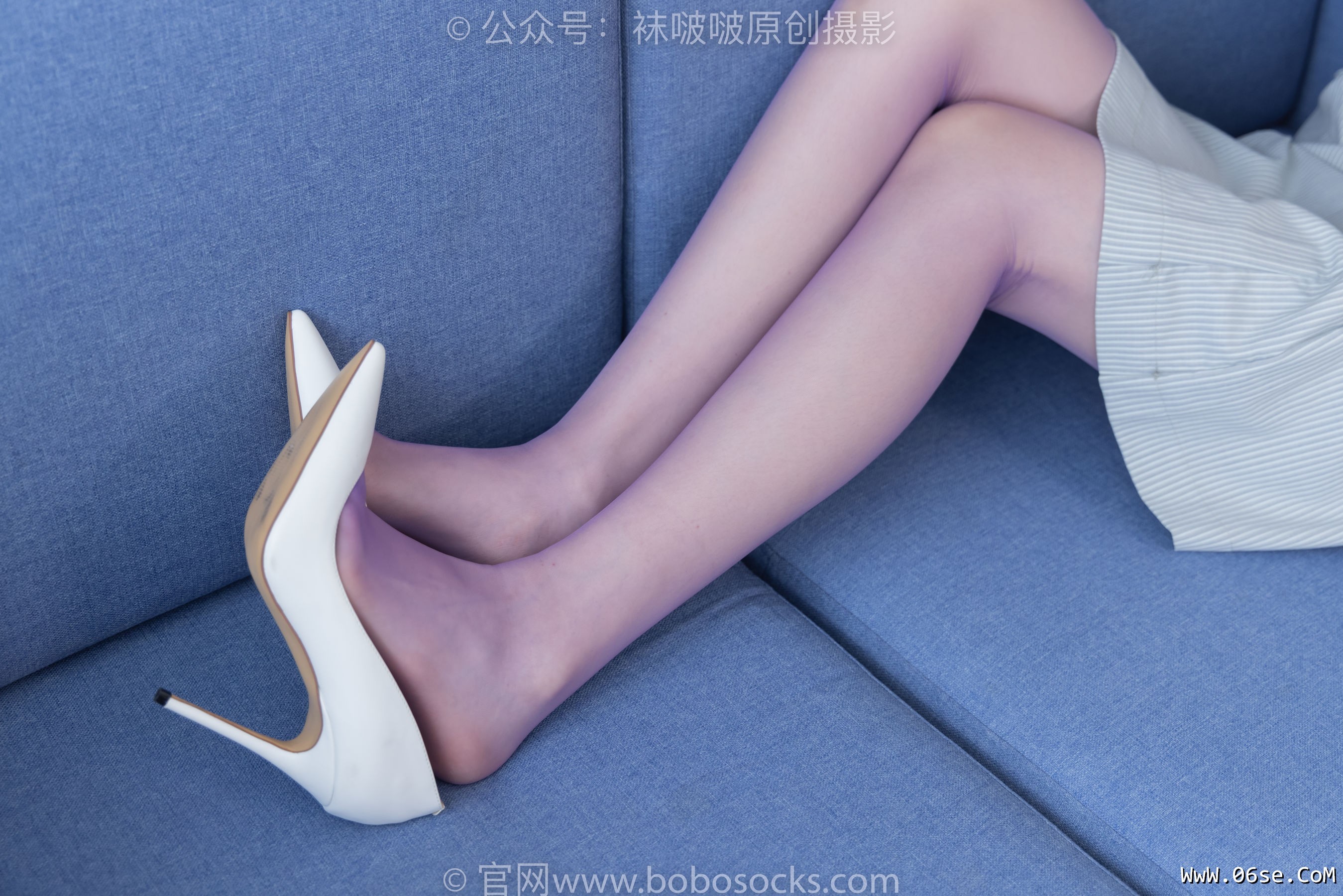 图片[74]-BoBoSocks袜啵啵 No.205 小甜 豆-白色高跟鞋、紫色油亮丝袜[140P]-六色网