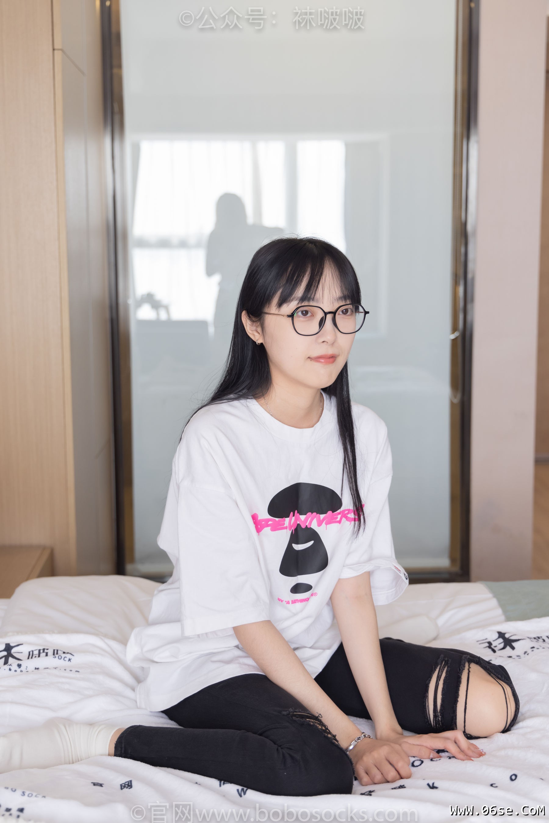 图片[59]-BoBoSocks袜啵啵 No.055 稚予-斯凯奇运动鞋、白棉袜、黑棉袜[139P]-六色网