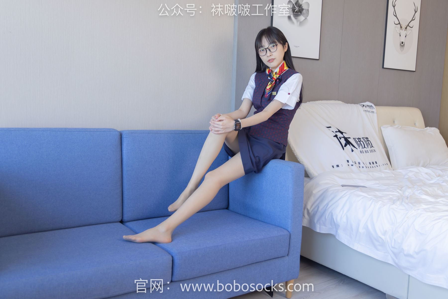 图片[119]-BoBoSocks袜啵啵 No.115 稚予-平底鞋、肉丝、空姐制服[136P]-六色网