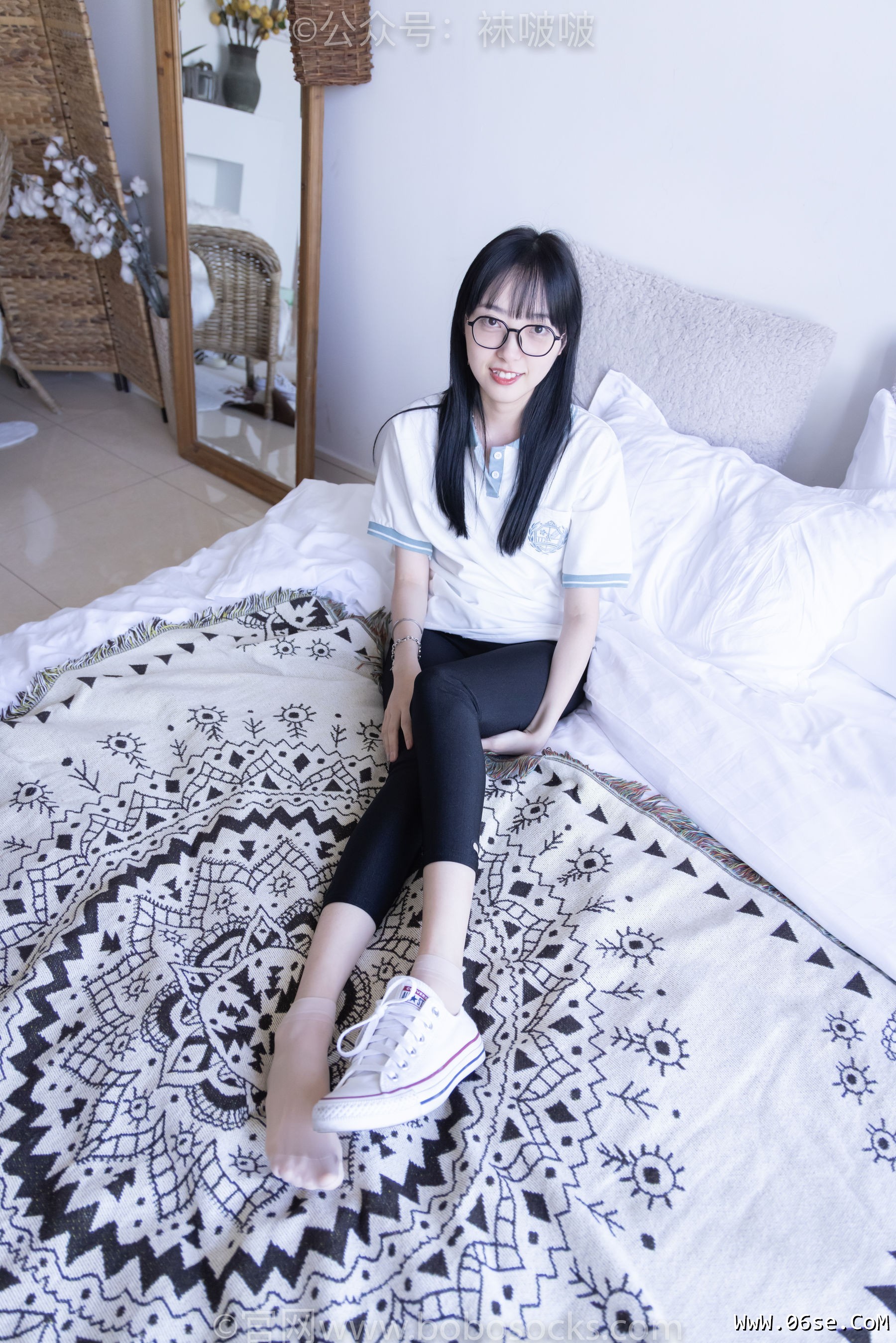 图片[83]-BoBoSocks袜啵啵 No.044 稚予-贝壳头、匡威帆布鞋、短肉丝[154P]-六色网