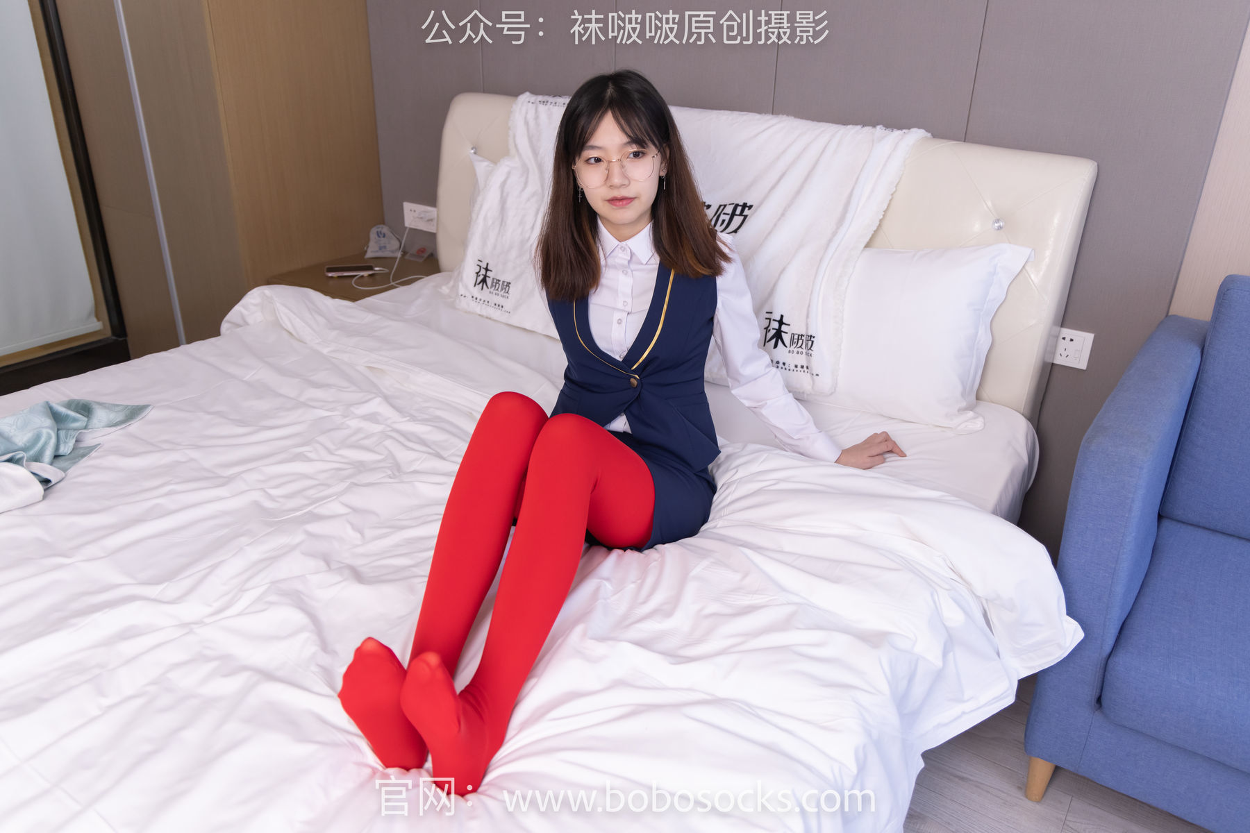 图片[19]-BoBoSocks袜啵啵 No.132 小甜豆-aj1板鞋、蓝色短靴、厚黑丝、厚红丝[145P]-六色网