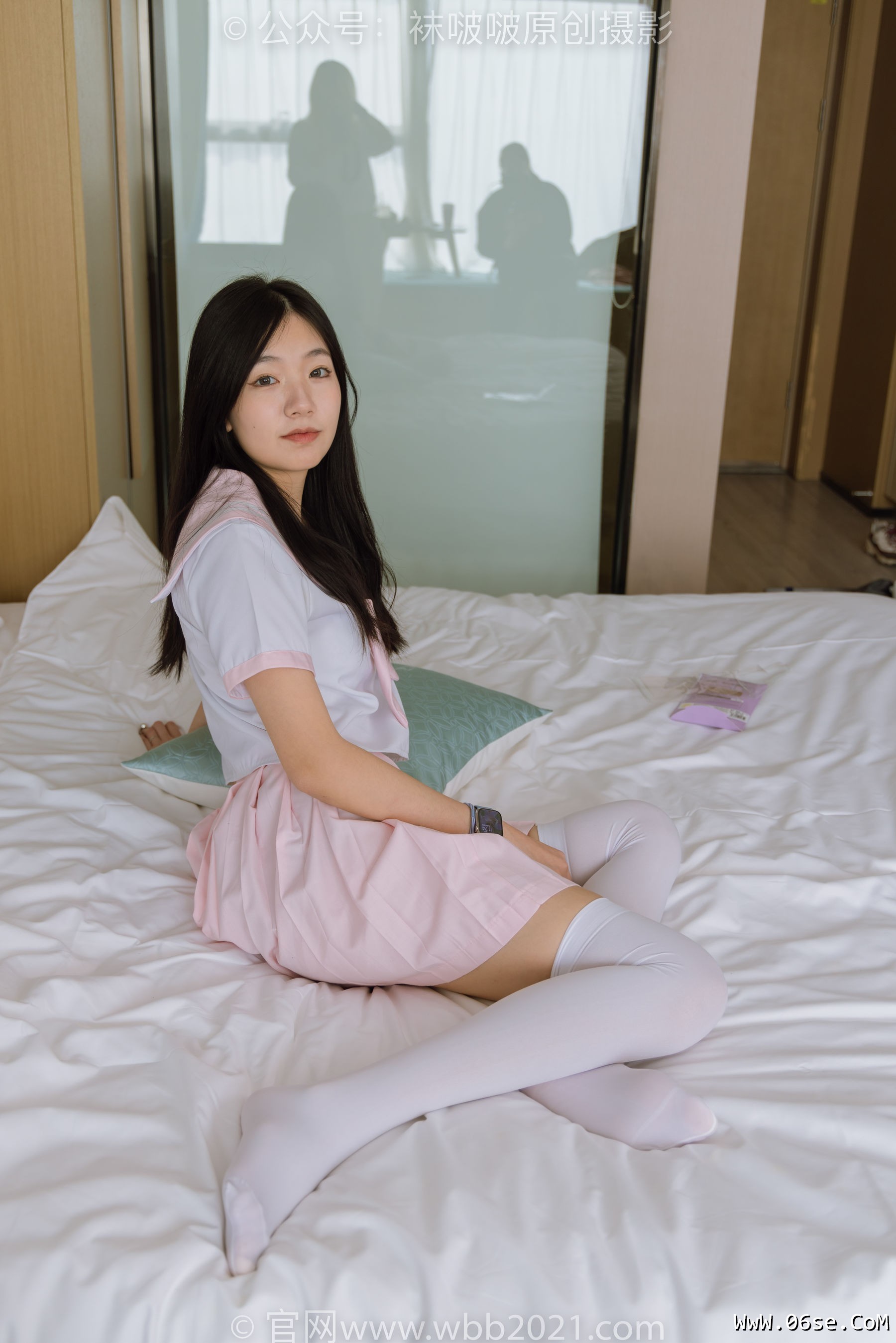 图片[67]-BoBoSocks袜啵啵 No.348 小甜豆 -两双高跟鞋、厚白丝大腿袜、裸足[170P]-六色网
