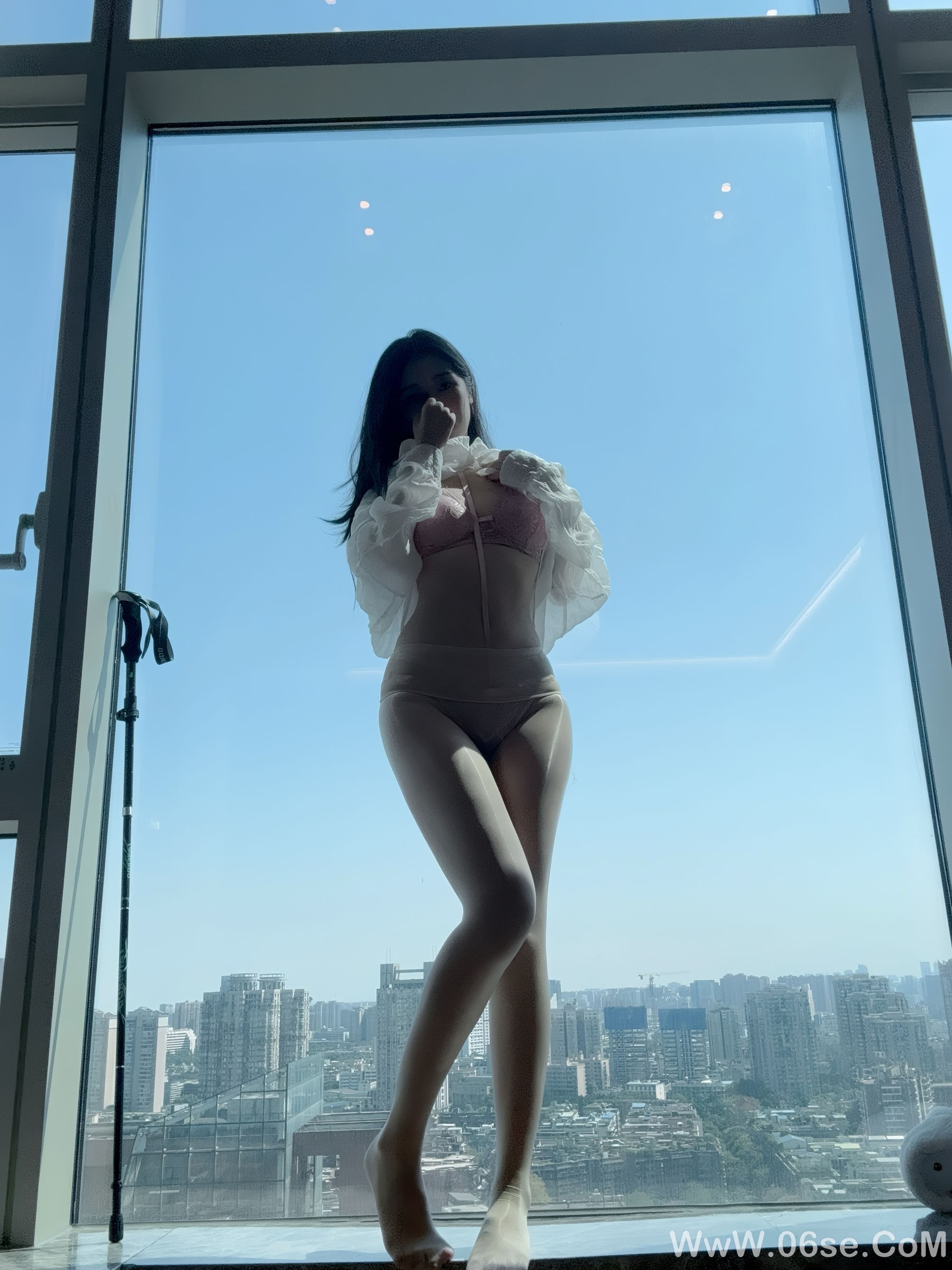 图片[26]-微博人气Coser不呆猫 – 粉色衬衣女友[66P]-六色网