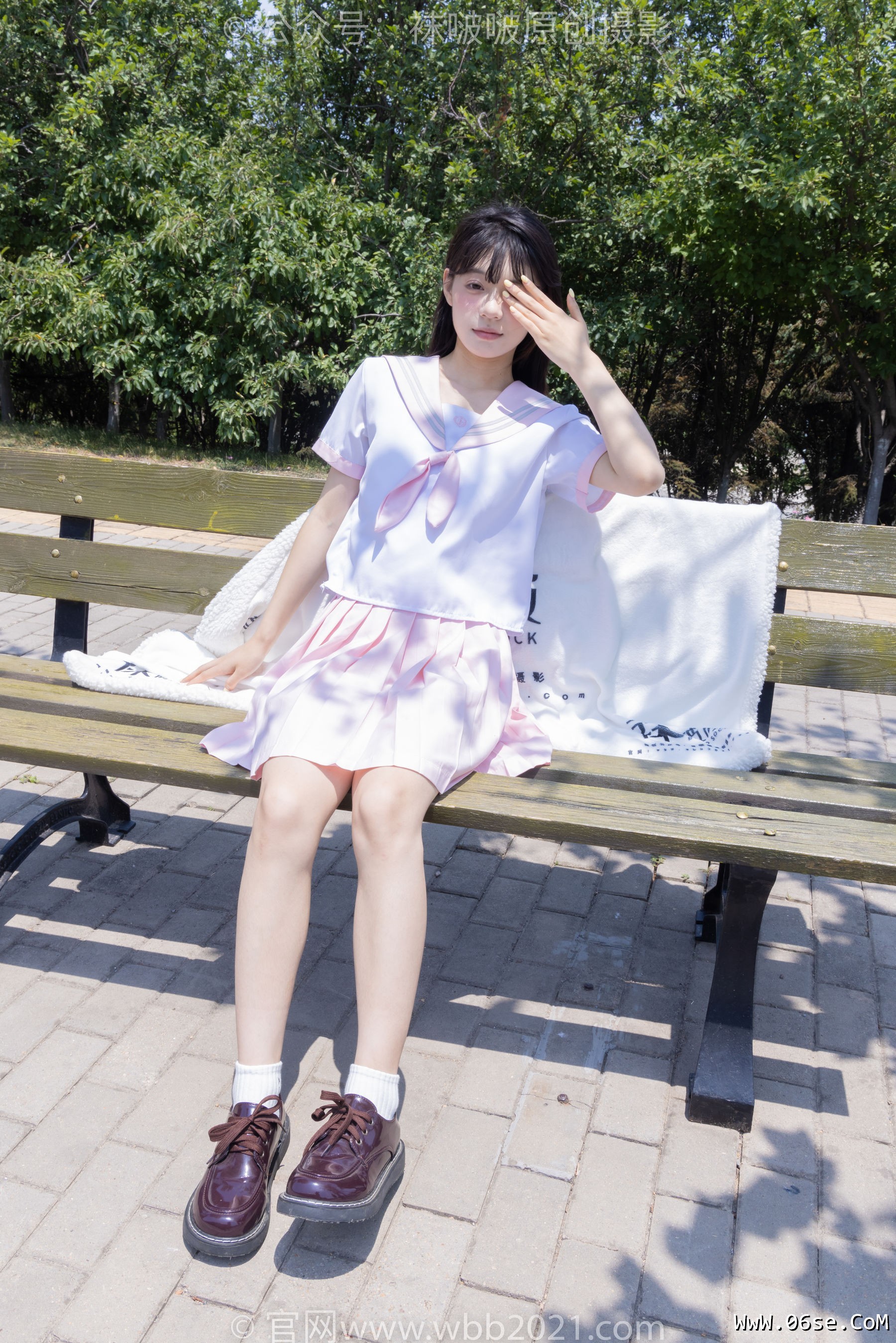 图片[85]-BoBoSocks袜啵啵 No.399 糯米 -皮鞋、白棉袜、jk制服[145P]-六色网