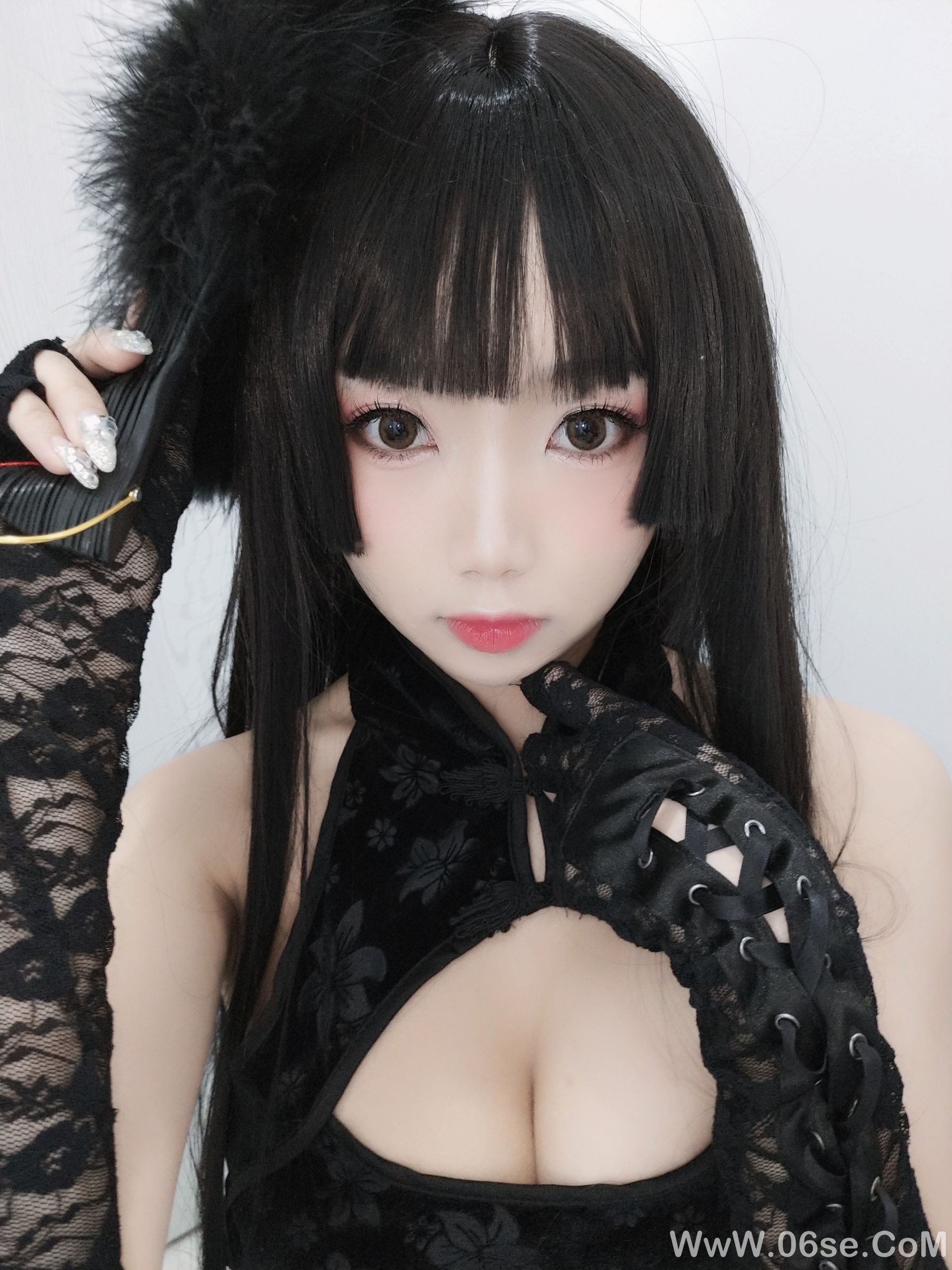 图片[39]-白嫩美少女鬼畜瑶 黑色旗袍[70P]-六色网