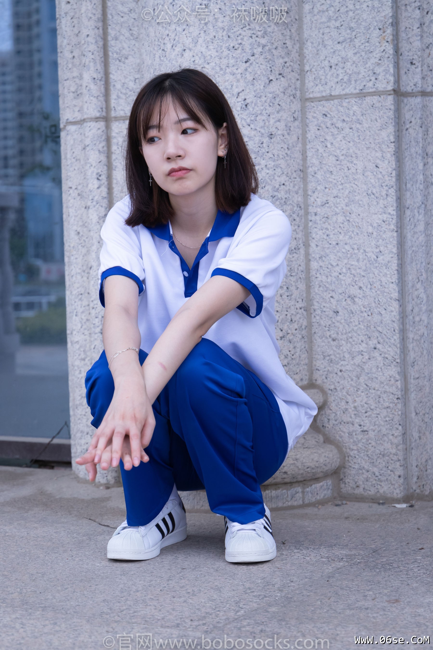 图片[16]-BoBoSocks袜啵啵 No.022 小甜豆-校服、贝壳头、白棉袜、肉丝[140P]-六色网