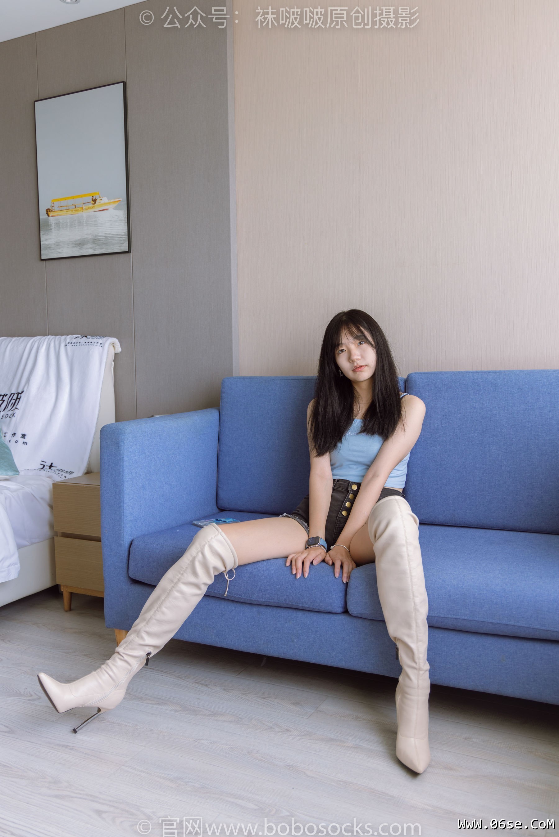 图片[102]-BoBoSocks袜啵啵 No.174 小甜豆-高跟长靴、白棉袜、裸足[178P]-六色网