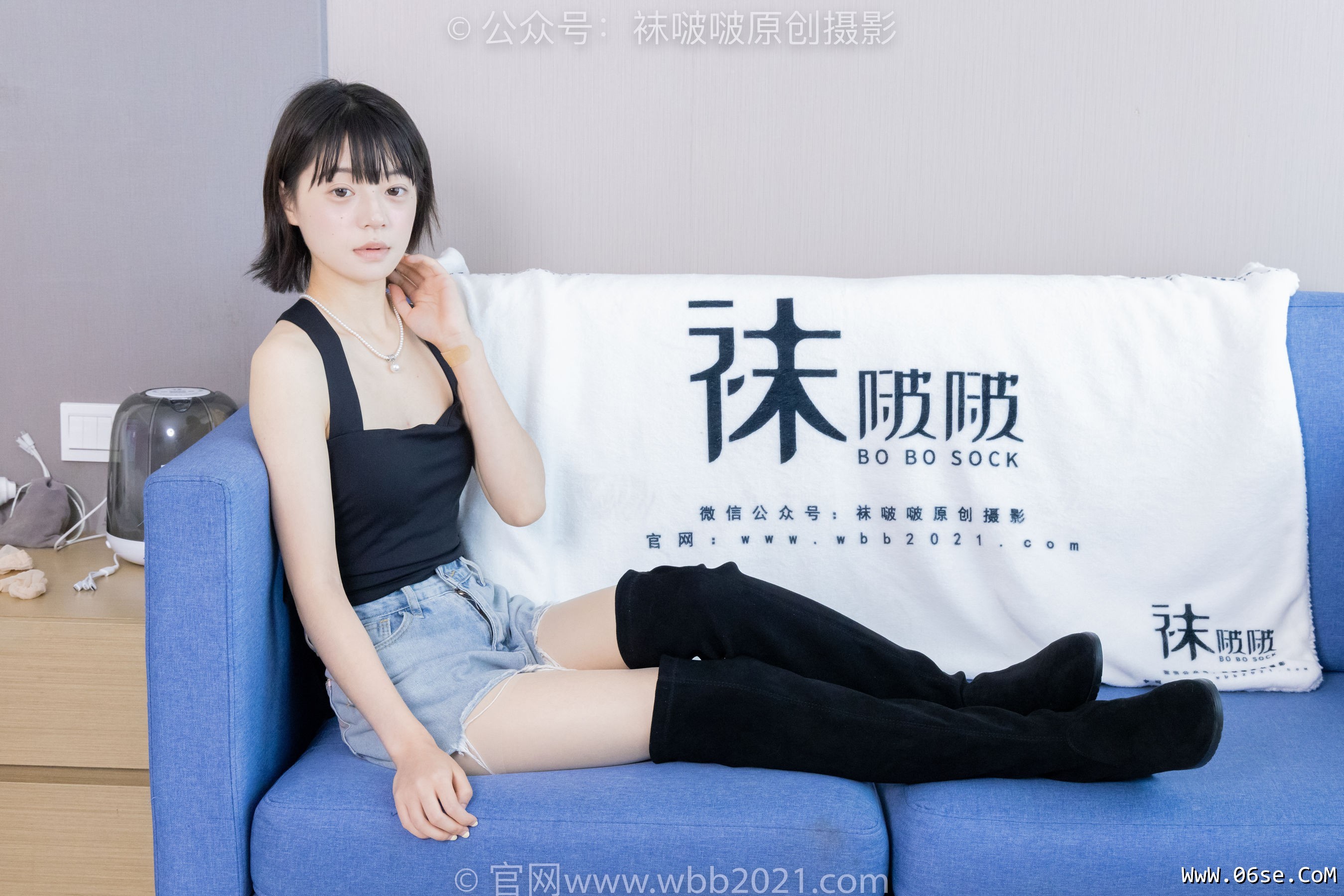 图片[55]-BoBoSocks袜啵啵 No.422 糯米 -长靴、白棉袜、肉丝[140P]-六色网