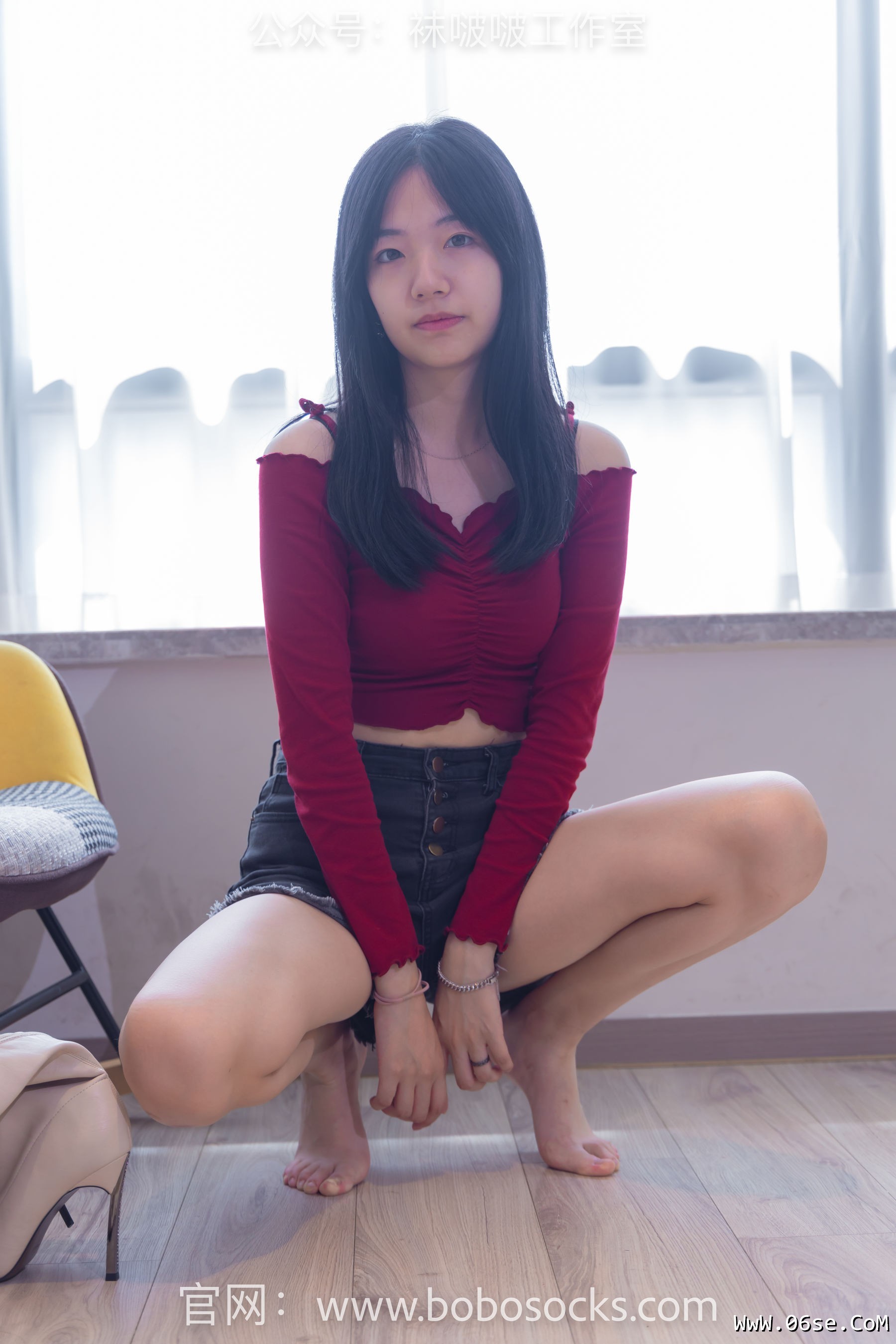 图片[71]-BoBoSocks袜啵啵 No.120 小甜豆-高跟长靴、白棉袜、裸足[170P]-六色网