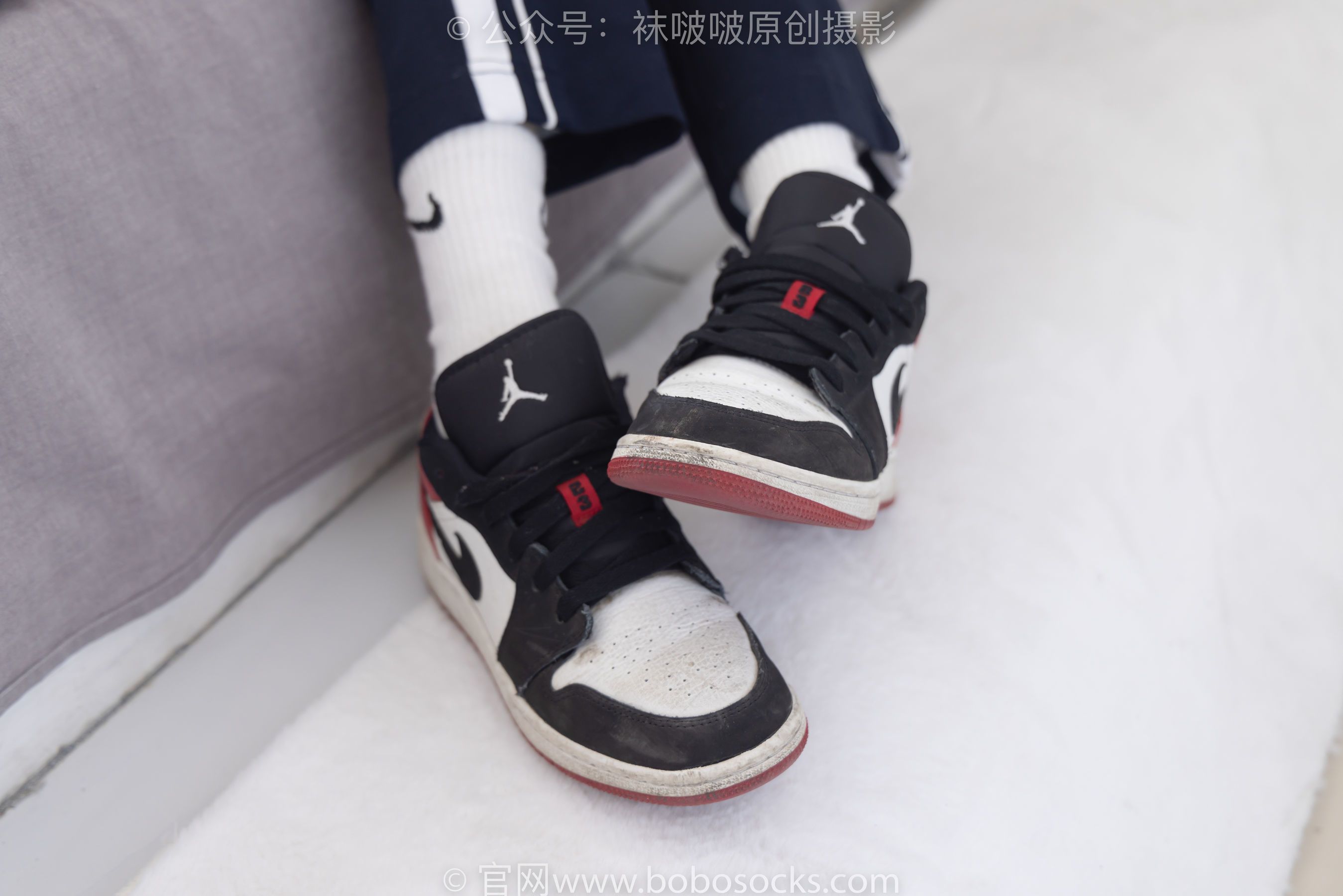 图片[61]-BoBoSocks袜啵啵 No.207 稚予 -aj板鞋、白棉袜、油亮白丝、校服裤里丝[140P]-六色网