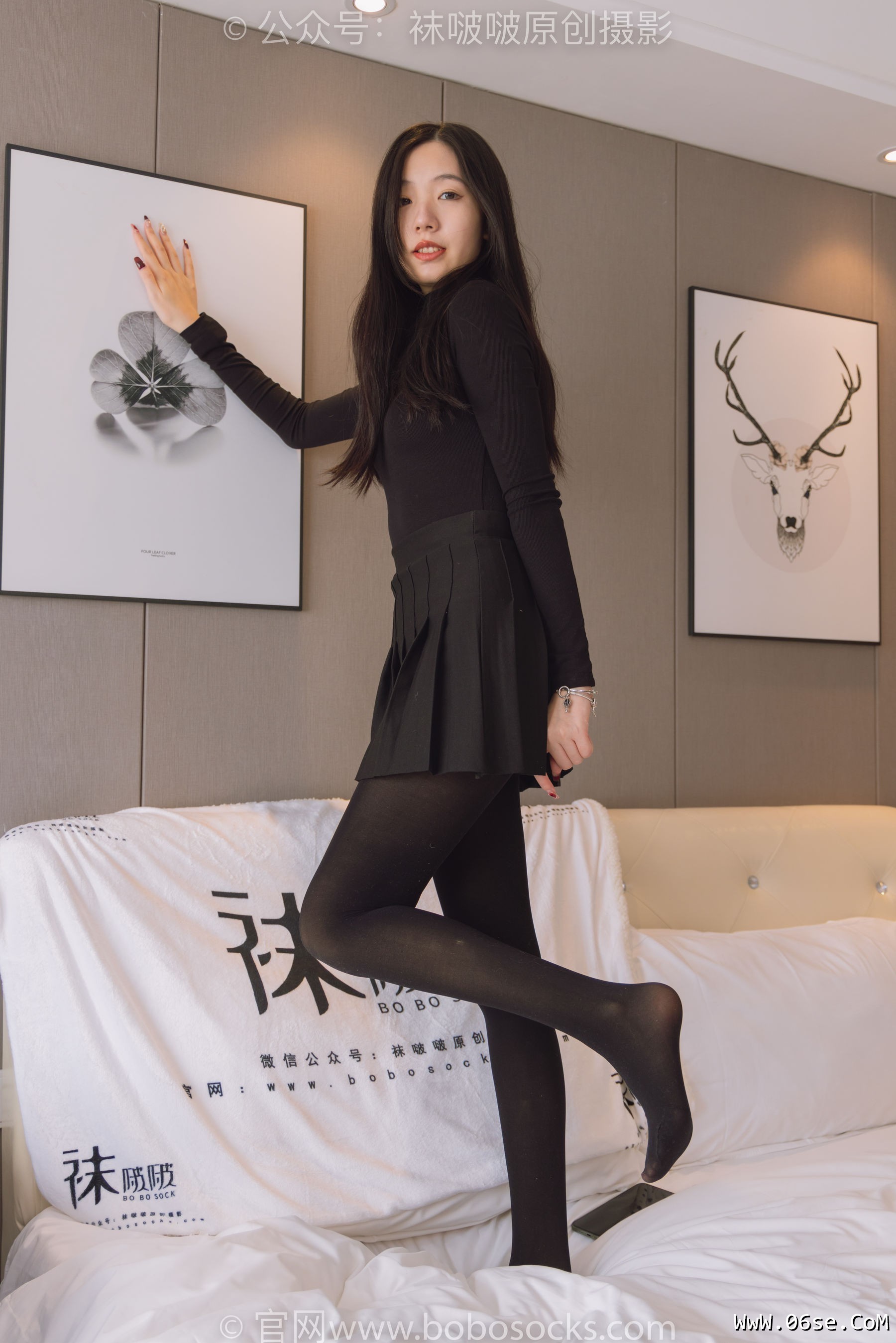 图片[27]-BoBoSocks袜啵啵 No.184 小甜豆-黑皮鞋、厚黑丝[140P]-六色网