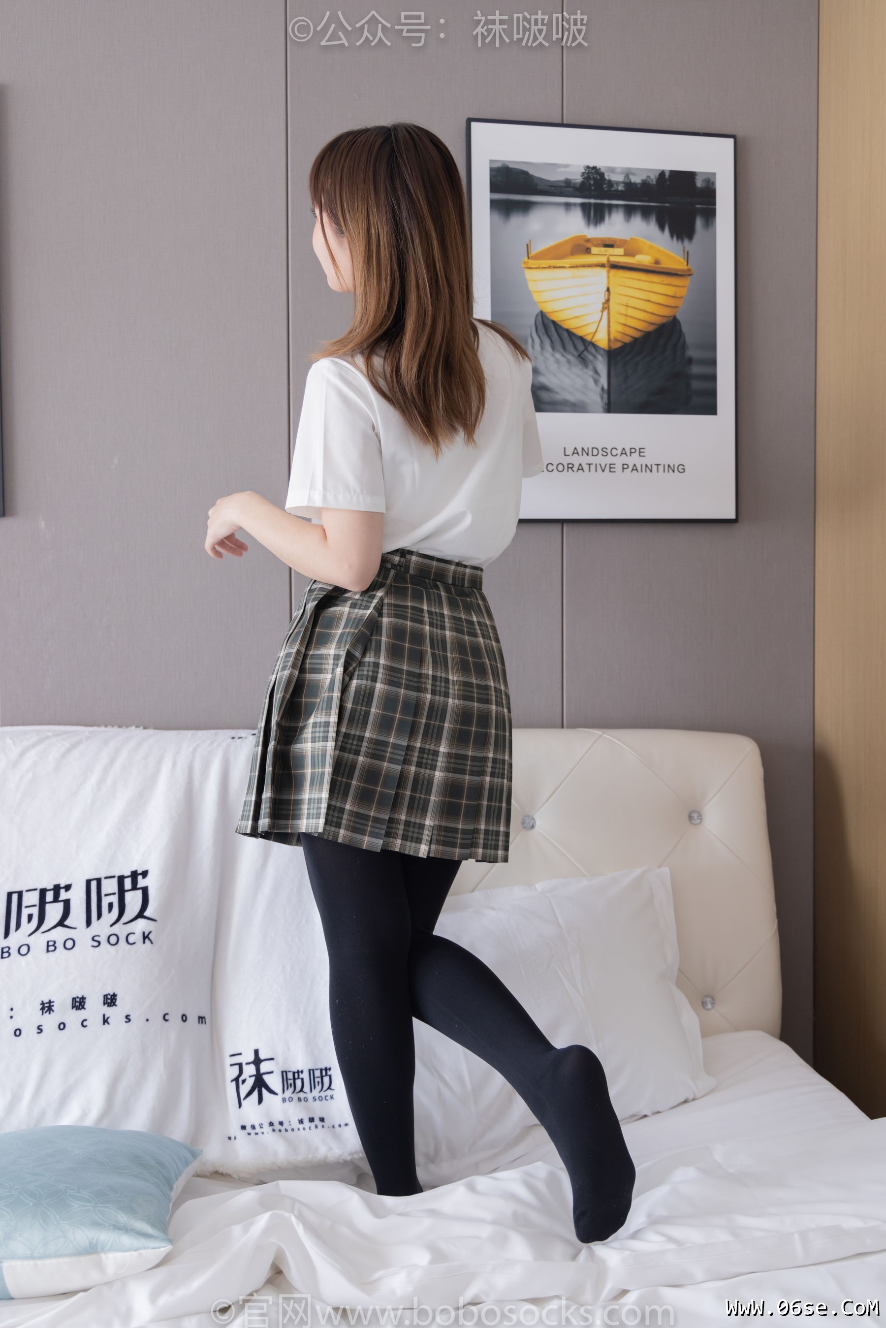 图片[121]-BoBoSocks袜啵啵 No.056 朵朵-JK制服、皮鞋、厚黑丝[135P]-六色网