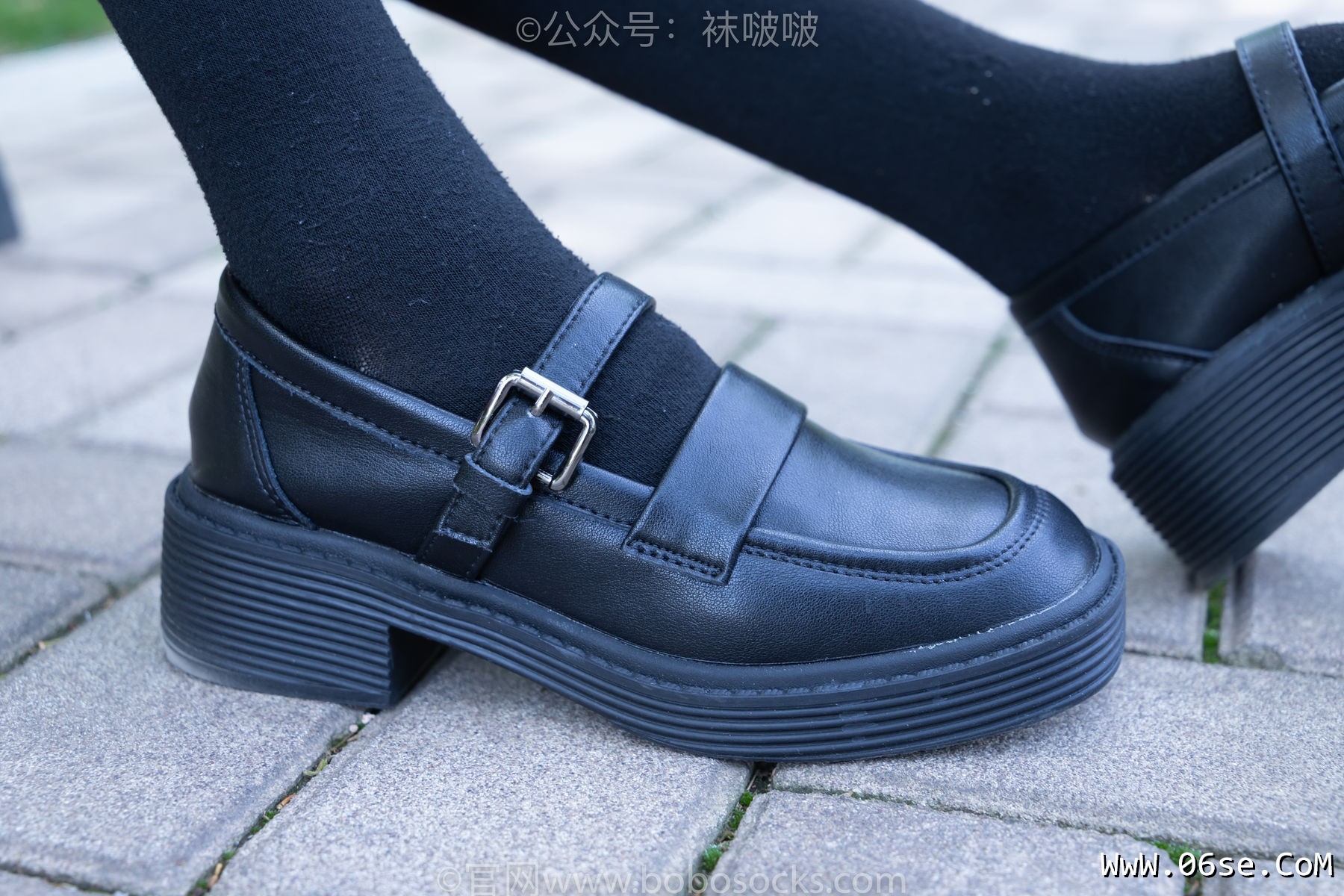 图片[27]-BoBoSocks袜啵啵 No.007 稚予-JK制服、皮鞋、黑色中筒棉袜、肉丝[143P]-六色网