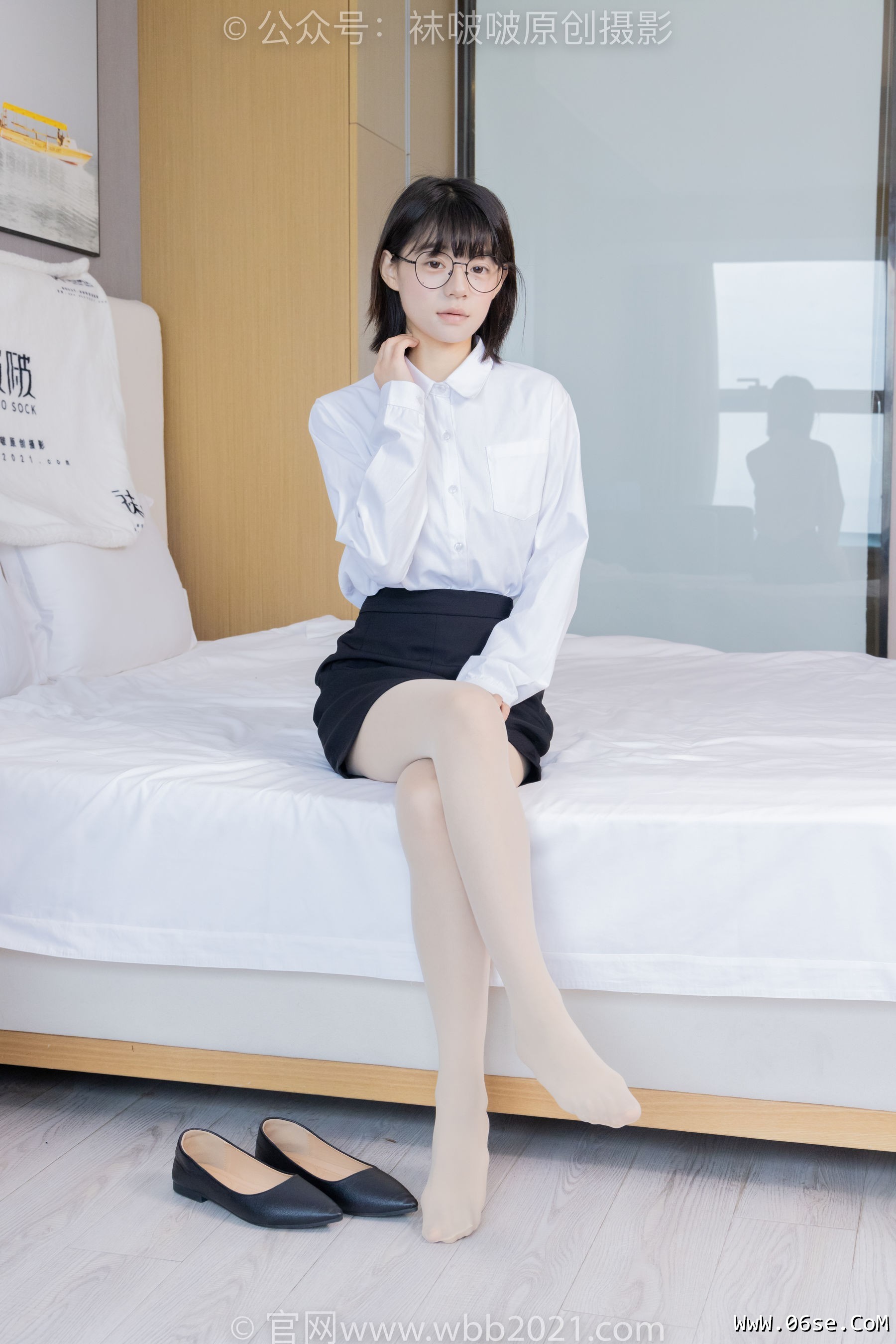 图片[141]-BoBoSocks袜啵啵 No.436 糯米 -OL制服、两双平底鞋、薄黑丝、厚肉丝[150P]-六色网