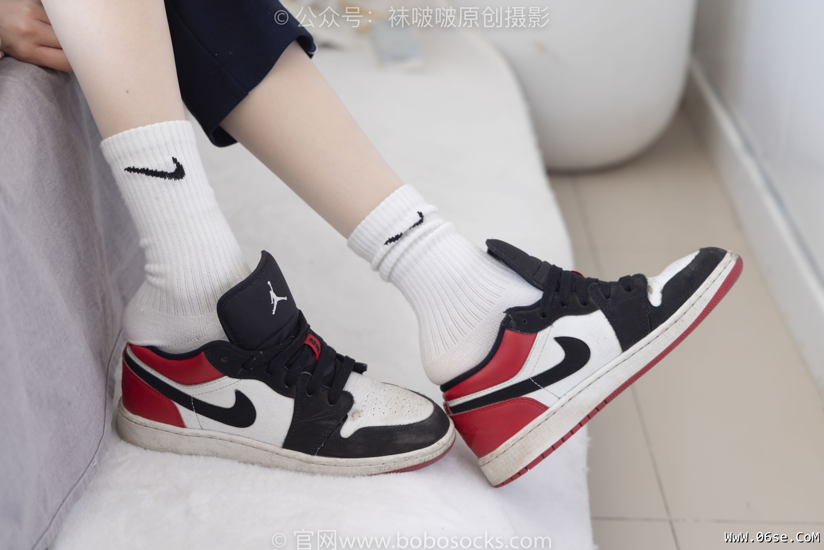图片[69]-BoBoSocks袜啵啵 No.207 稚予 -aj板鞋、白棉袜、油亮白丝、校服裤里丝[140P]-六色网