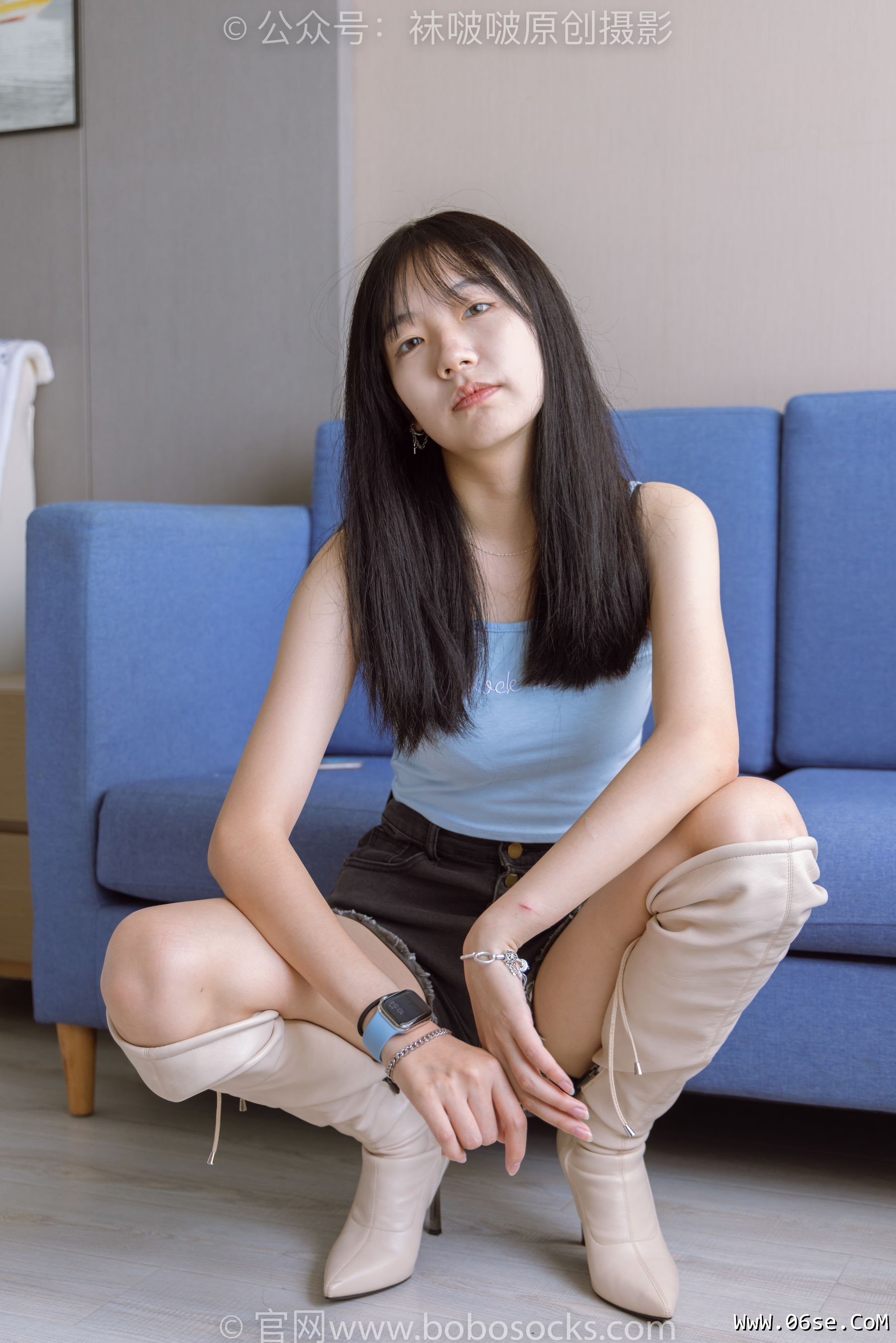 图片[98]-BoBoSocks袜啵啵 No.174 小甜豆-高跟长靴、白棉袜、裸足[178P]-六色网
