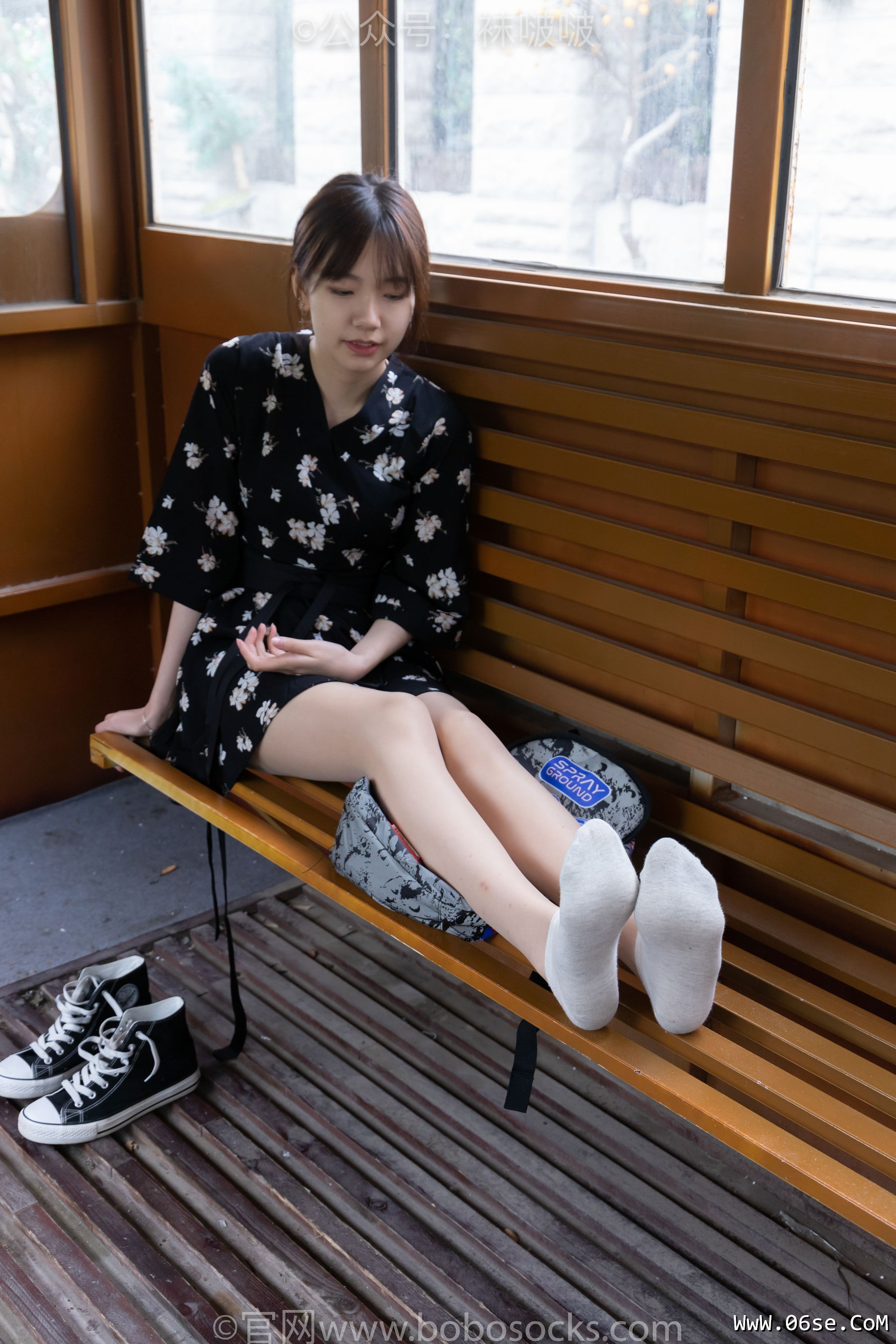 图片[78]-BoBoSocks袜啵啵 No.013 小甜豆-匡威帆布鞋、浅灰色短棉袜、肉丝[132P]-六色网