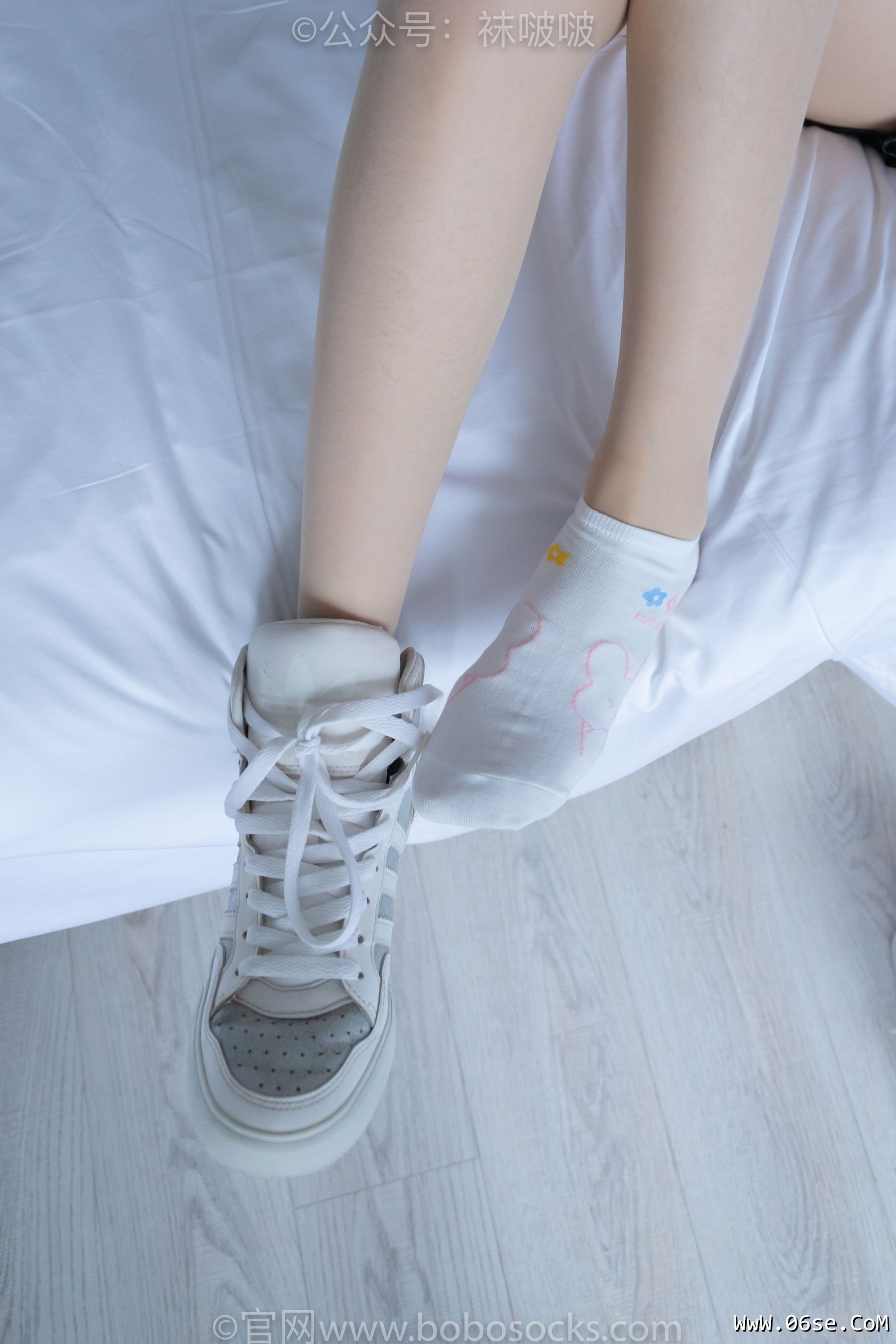 图片[51]-BoBoSocks袜啵啵 No.015 稚予-阿迪板鞋、白色短棉袜、肉丝[148P]-六色网