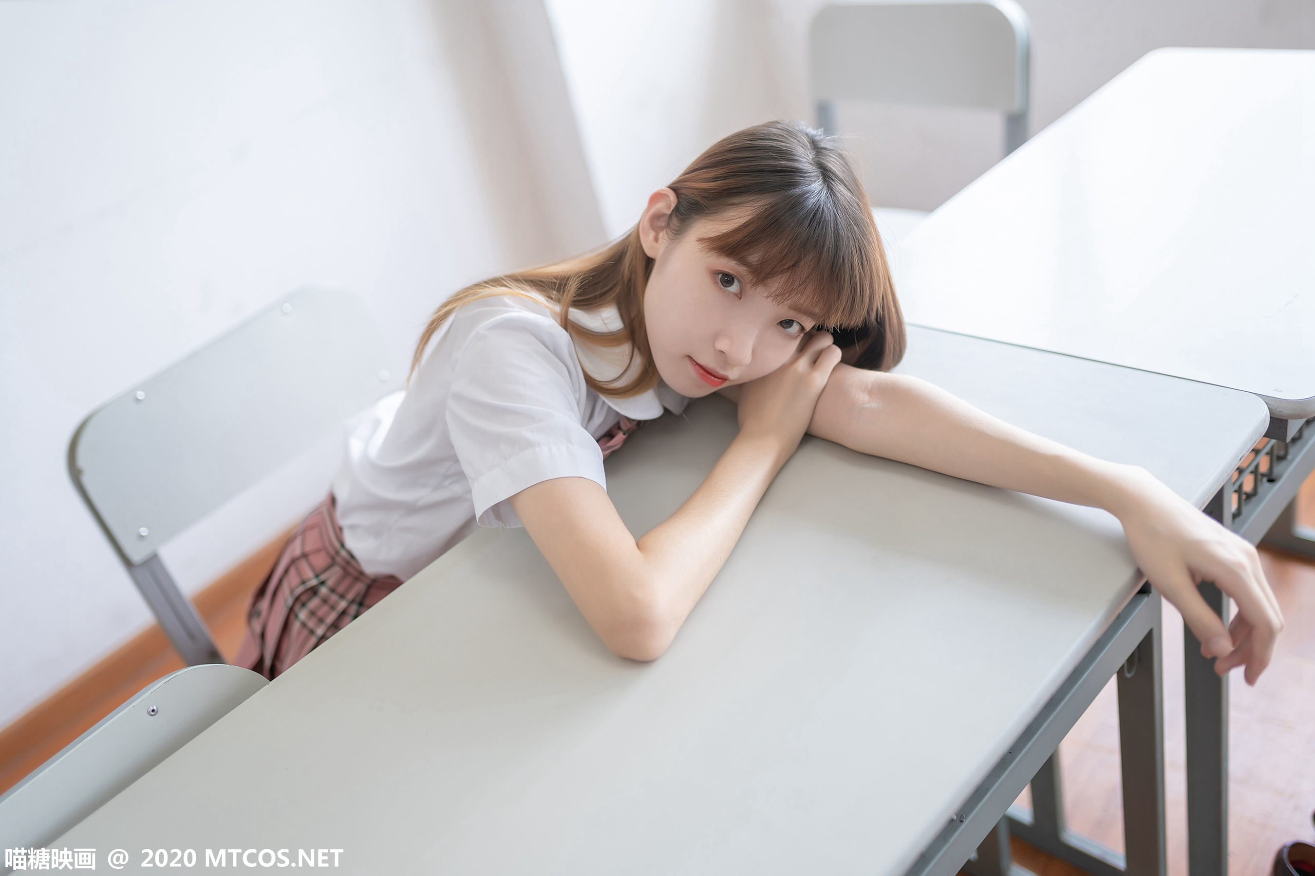图片[47]-[喵糖映画] JKL.009 粉格JK制服 [49P]-六色网
