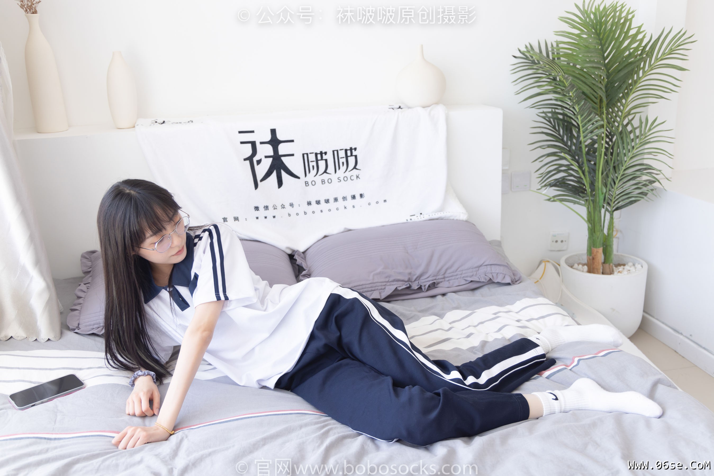 图片[107]-BoBoSocks袜啵啵 No.207 稚予 -aj板鞋、白棉袜、油亮白丝、校服裤里丝[140P]-六色网