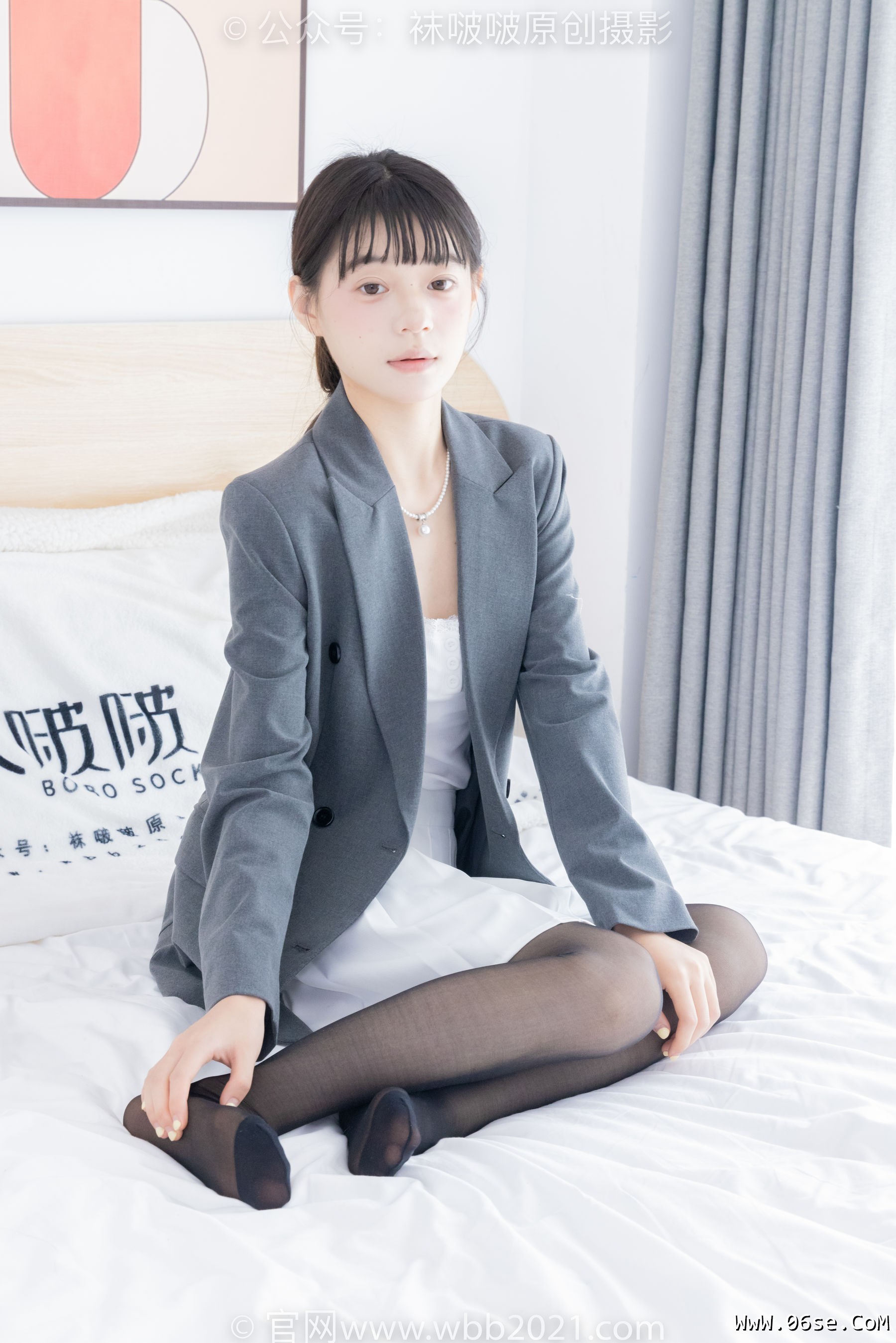 图片[8]-BoBoSocks袜啵啵 No.404 糯米 -板鞋、黑丝、ol风[145P]-六色网