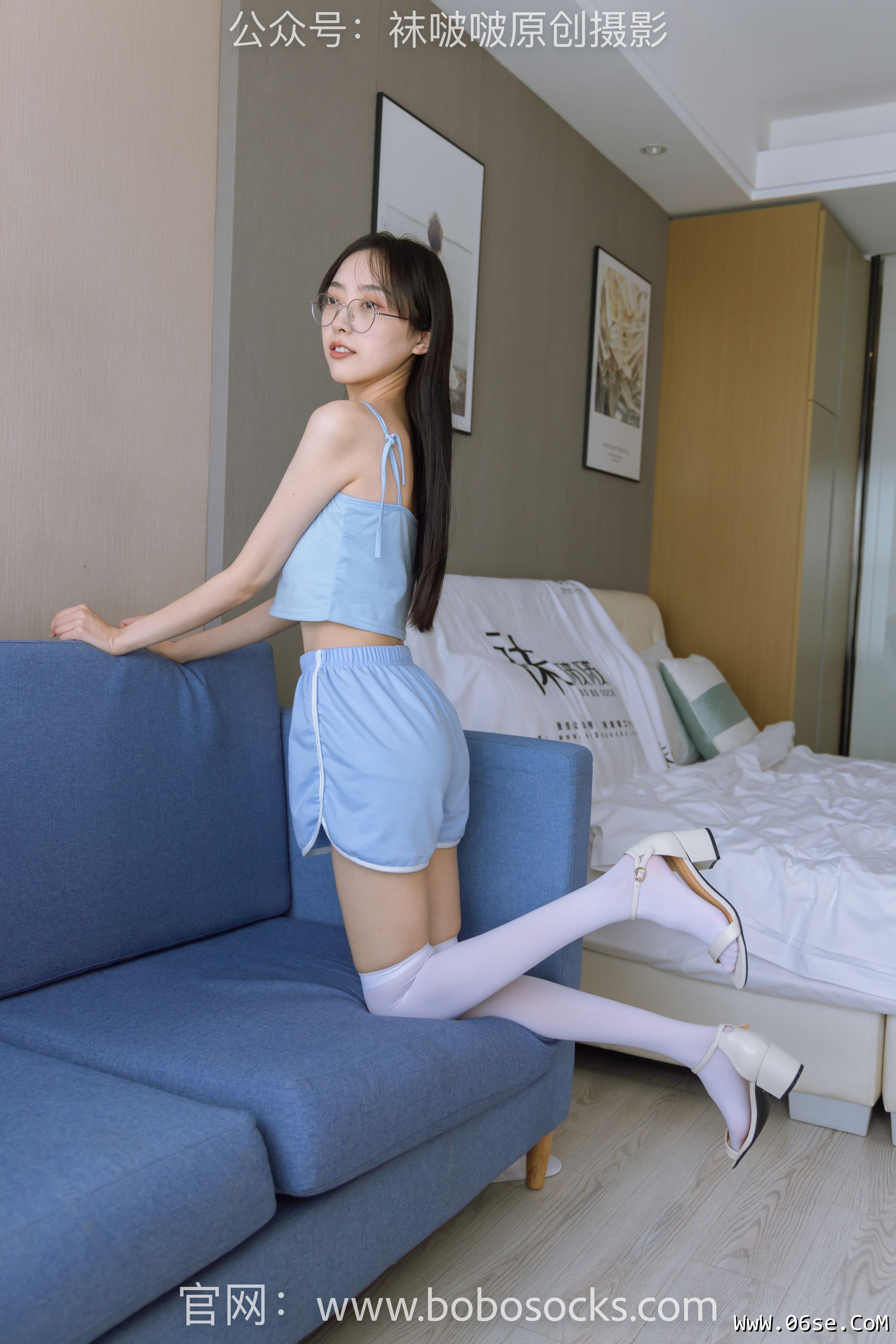 图片[108]-BoBoSocks袜啵啵 No.157 稚予-高跟鞋、白丝大腿袜、裸足[140P]-六色网