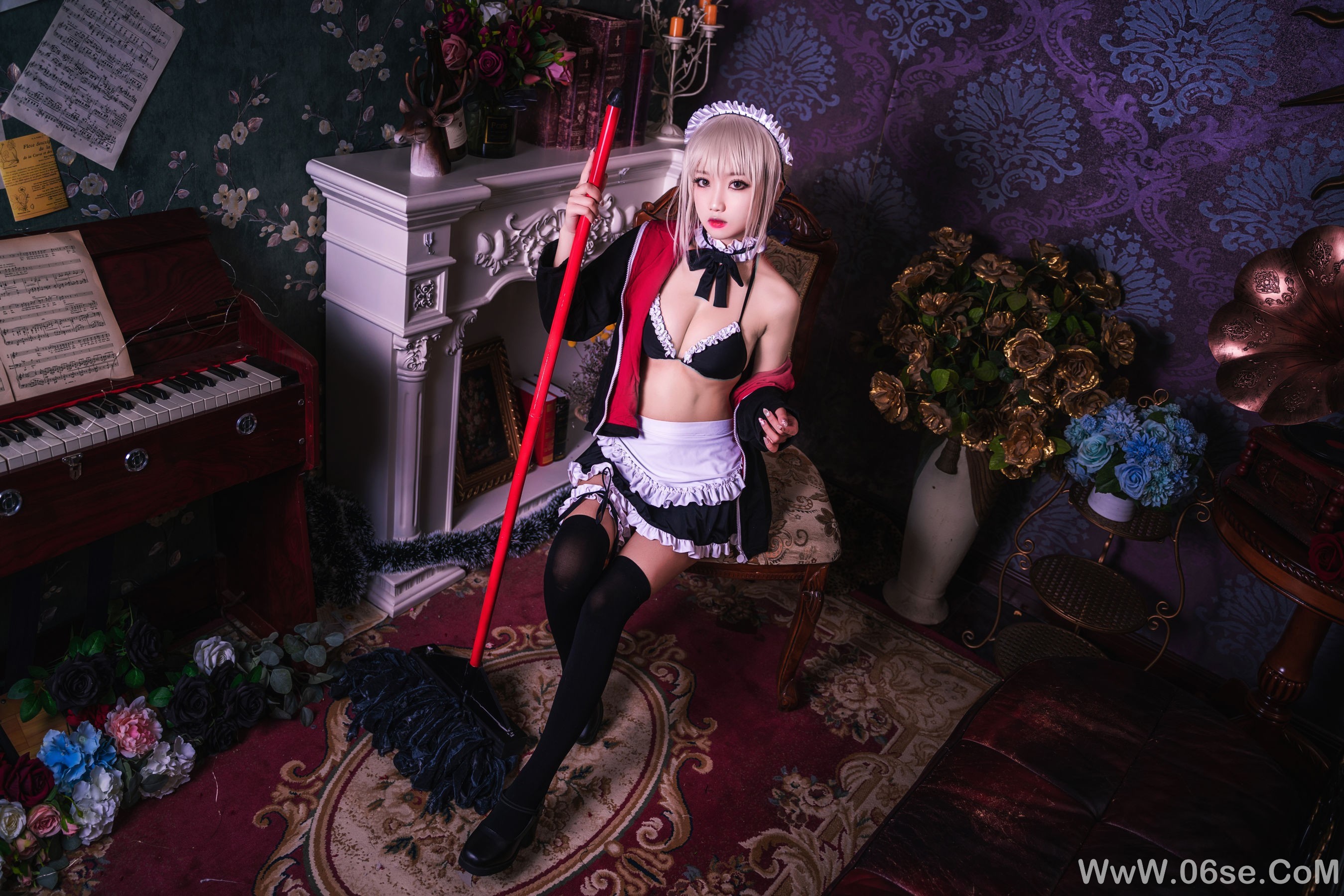 白嫩美少女 鬼畜瑶 - 黑呆女仆 (不知火舞)[26P]-六色网