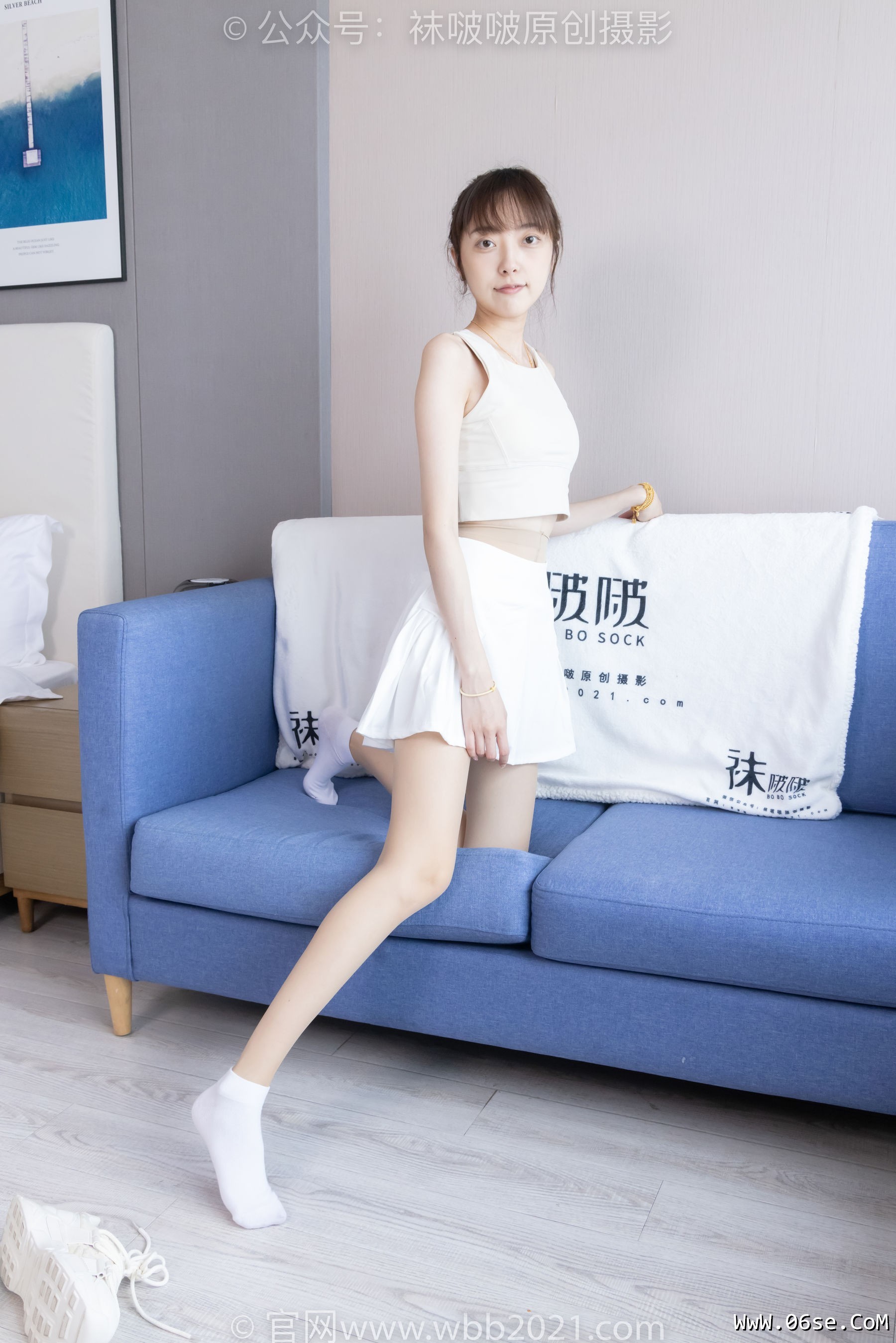 图片[77]-BoBoSocks袜啵啵 No.424 稚予 -运动鞋、白棉袜、肉丝、腰丝[140P]-六色网