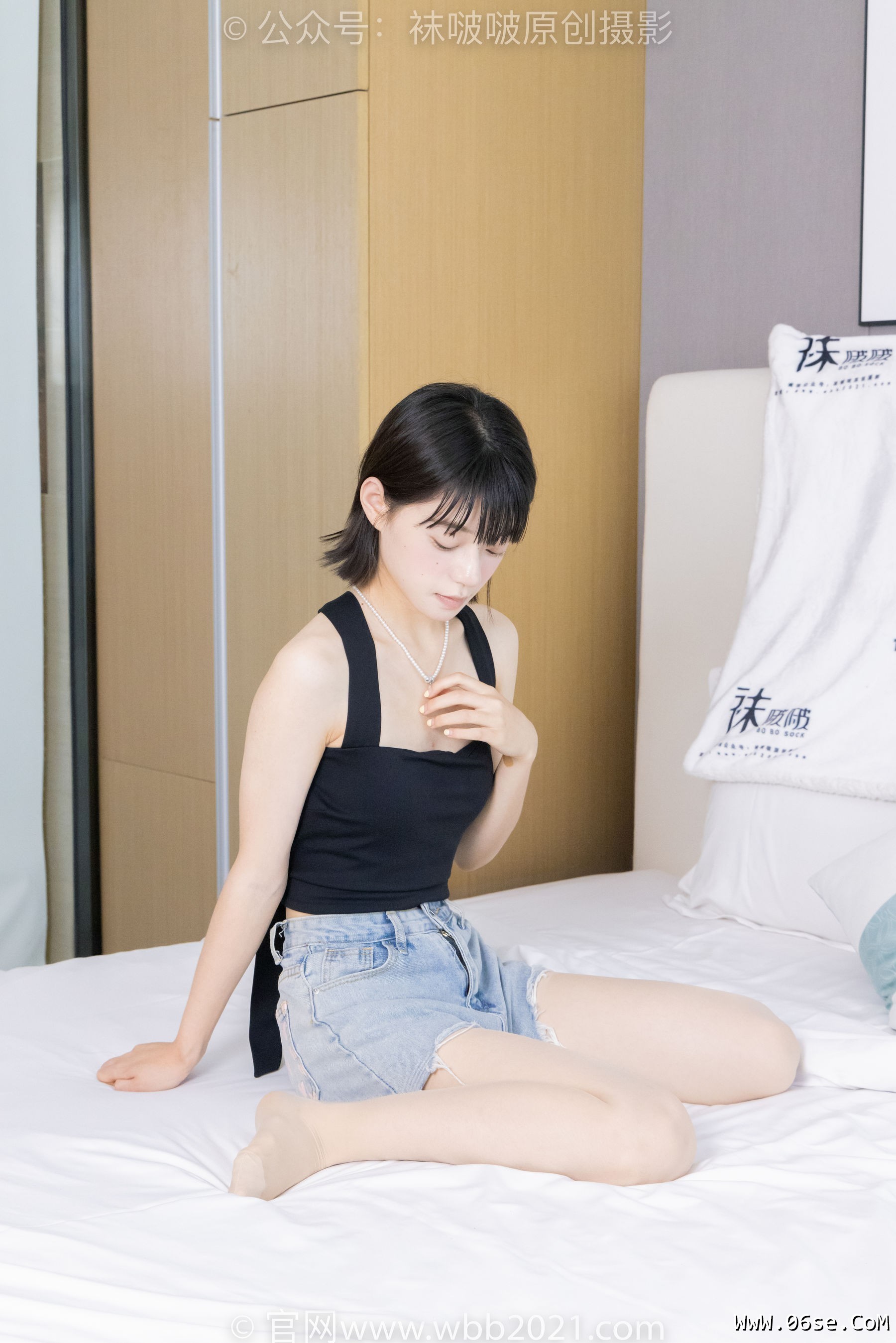 图片[16]-BoBoSocks袜啵啵 No.422 糯米 -长靴、白棉袜、肉丝[140P]-六色网