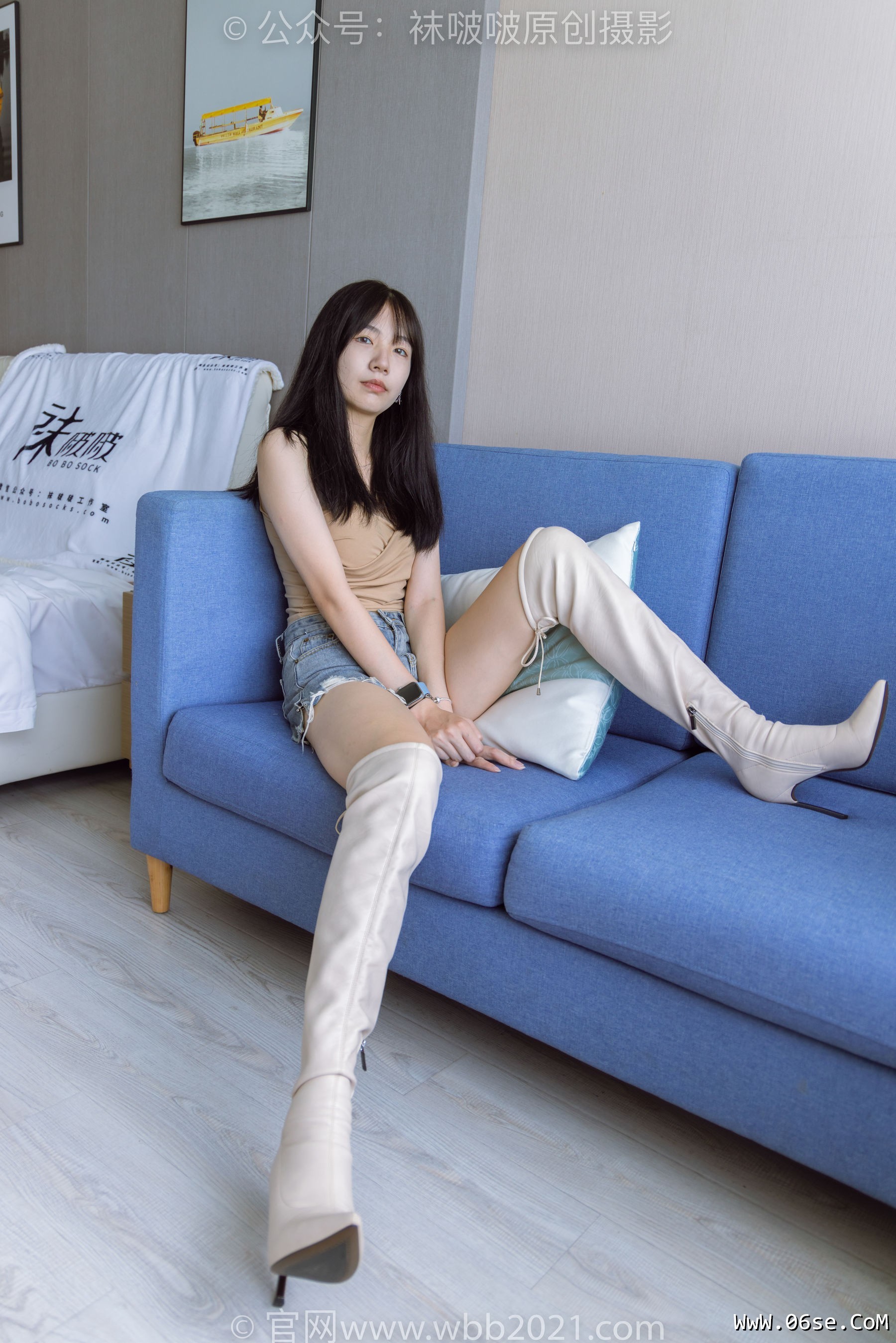 图片[111]-BoBoSocks袜啵啵 No.441 小甜豆 -高跟长靴、白棉袜、裸足[179P]-六色网