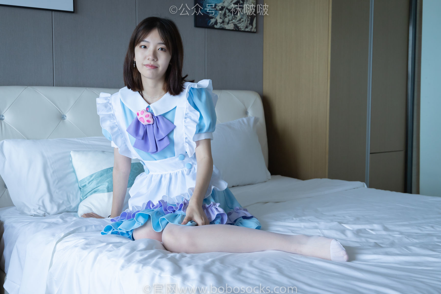 图片[83]-BoBoSocks袜啵啵 No.066 小甜豆-女仆装、高跟鞋、薄白丝[134P]-六色网