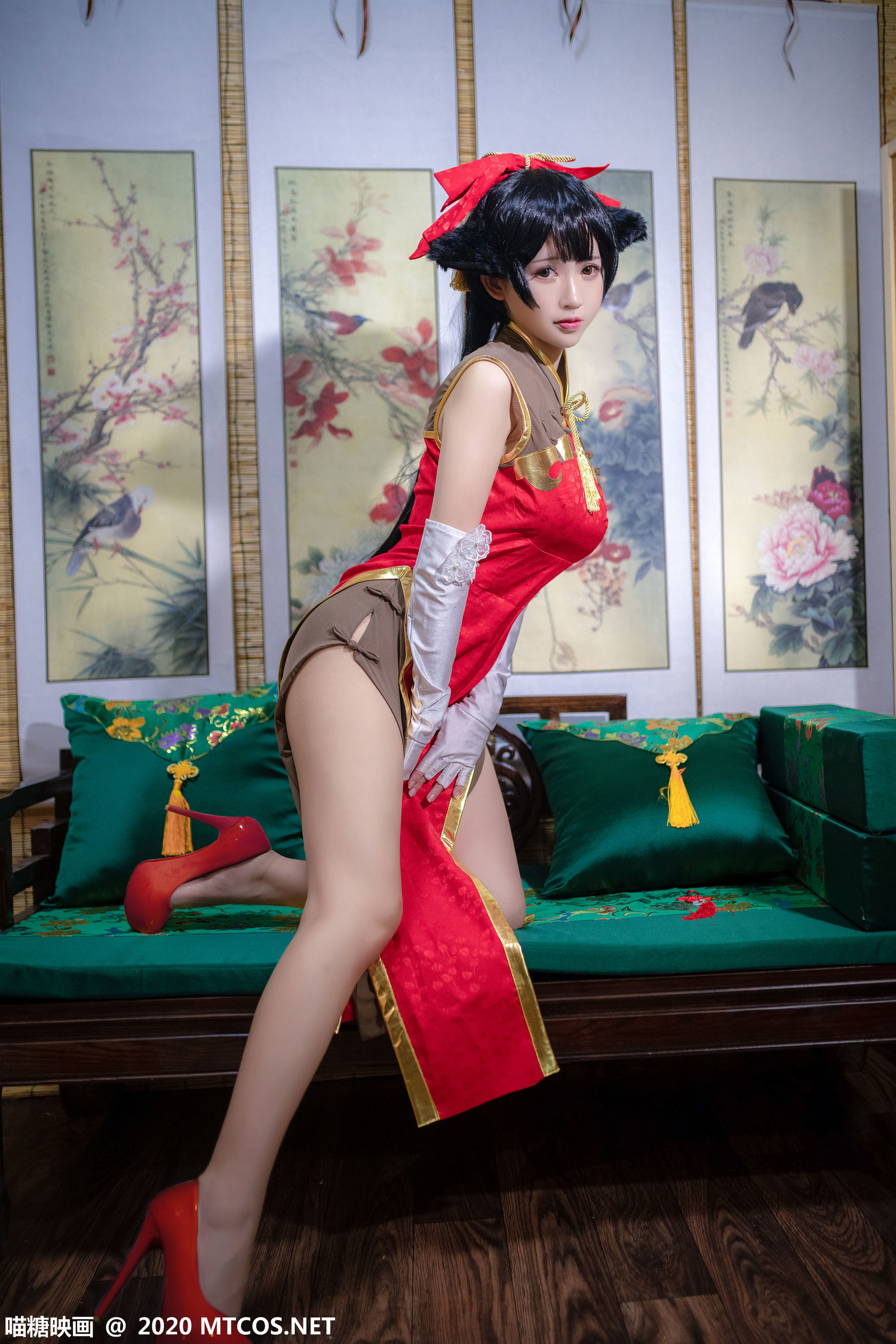 图片[8]-[喵糖映画] HML.015 高雄银红旗袍 [24P]-六色网