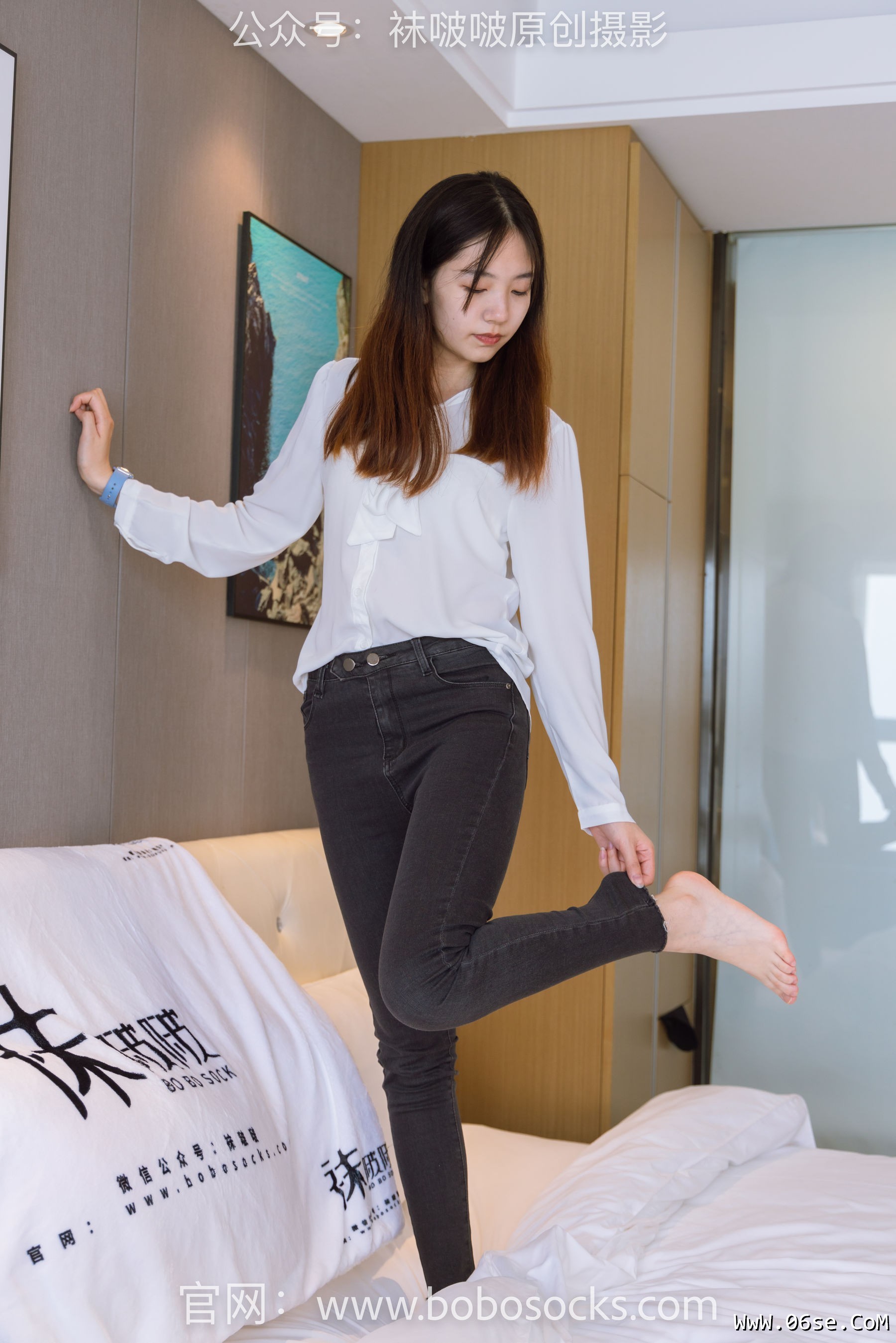 图片[29]-BoBoSocks袜啵啵 No.158 小甜豆-高跟长靴、白棉袜、裸足[136P]-六色网