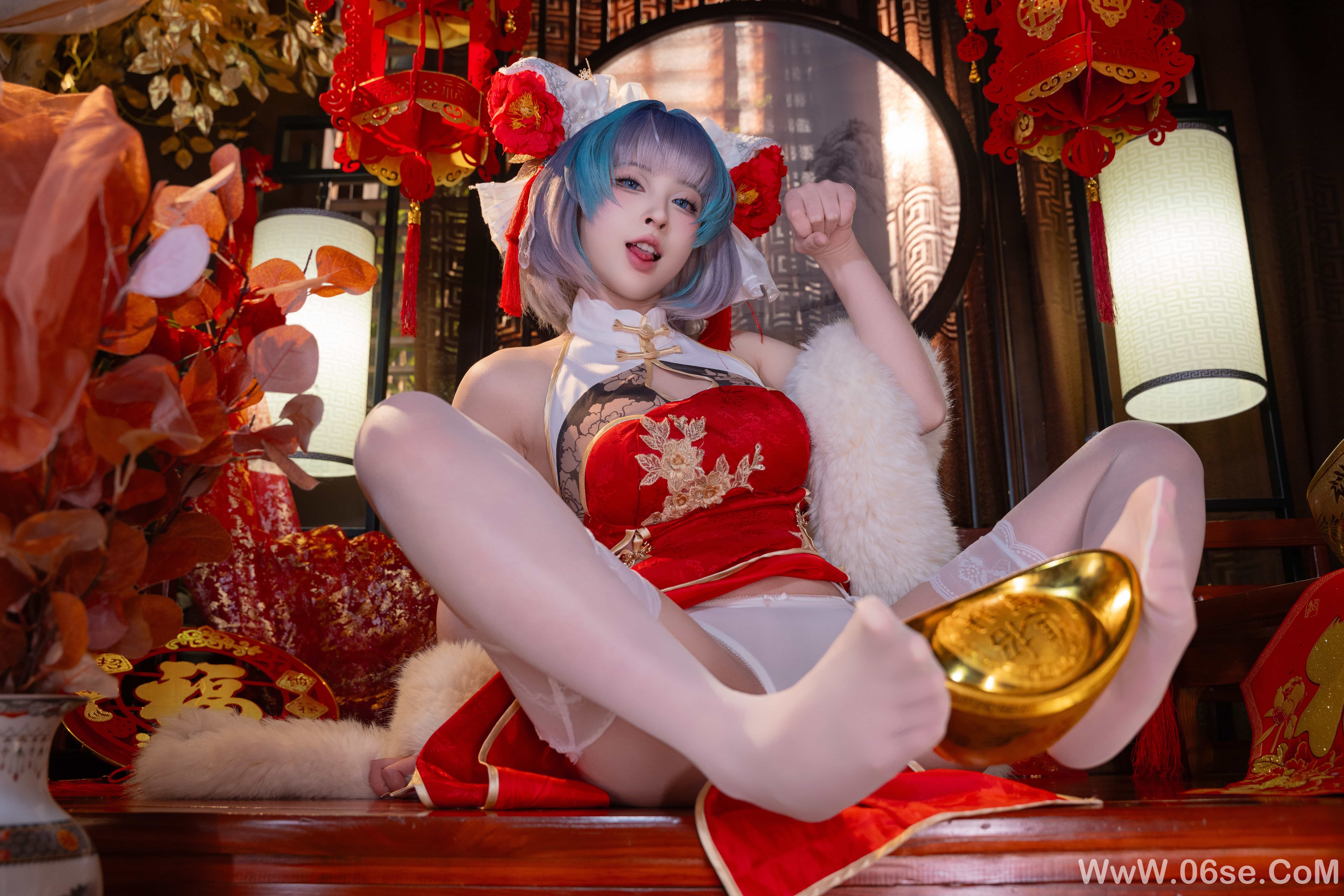 图片[18]-清水由乃 – 碧蓝航线 柴郡 新春旗袍[71P]-六色网