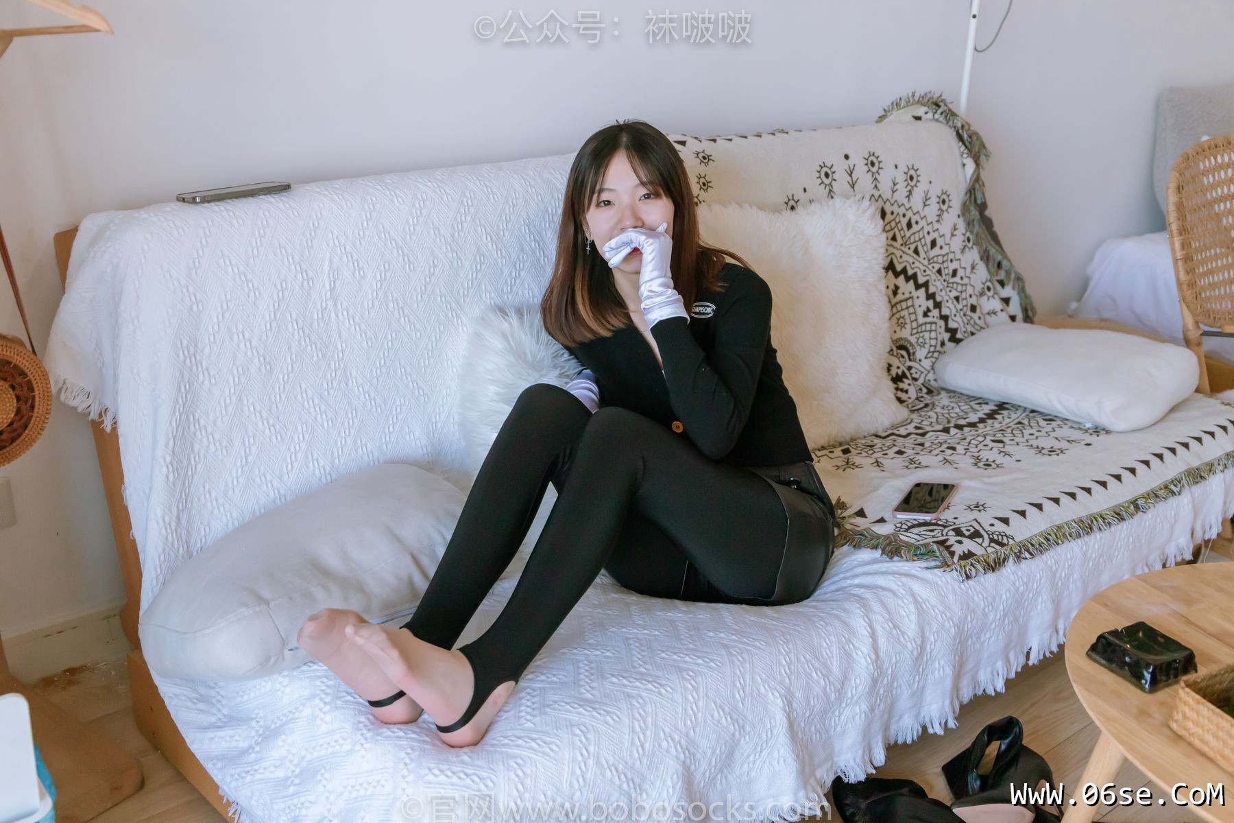 图片[128]-BoBoSocks袜啵啵 No.041 小甜豆-高跟长靴、黑色踩脚裤、肉丝[140P]-六色网