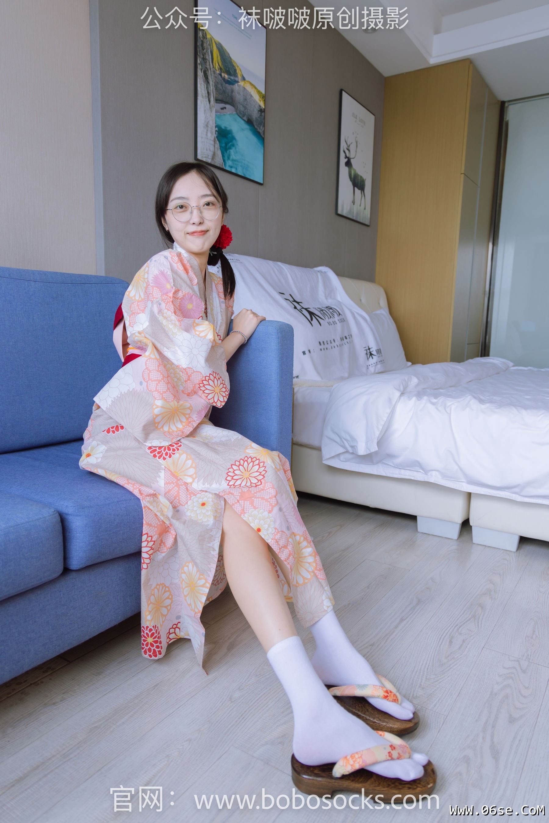 图片[85]-BoBoSocks袜啵啵 No.137 稚予-木屐、分指白棉袜、裸足、和风浴衣[170P]-六色网