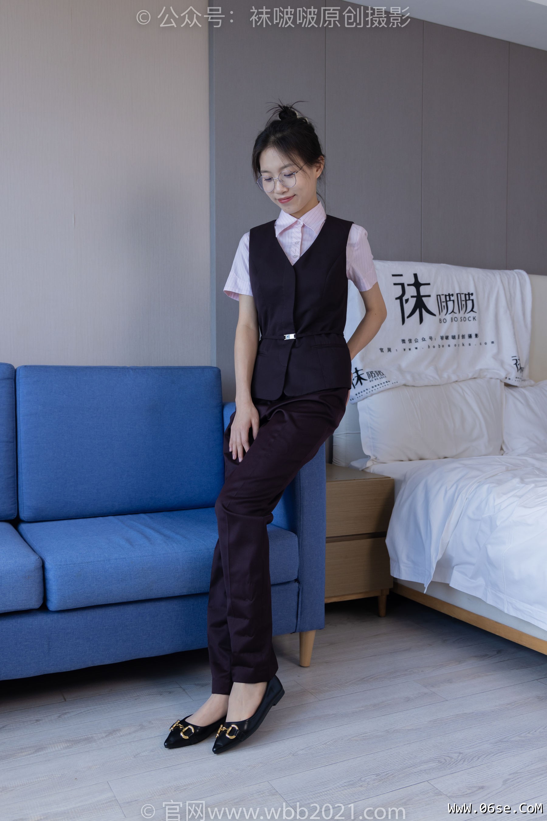 图片[55]-BoBoSocks袜啵啵 No.271 芝士 -平底鞋、短肉丝、银行制服[146P]-六色网