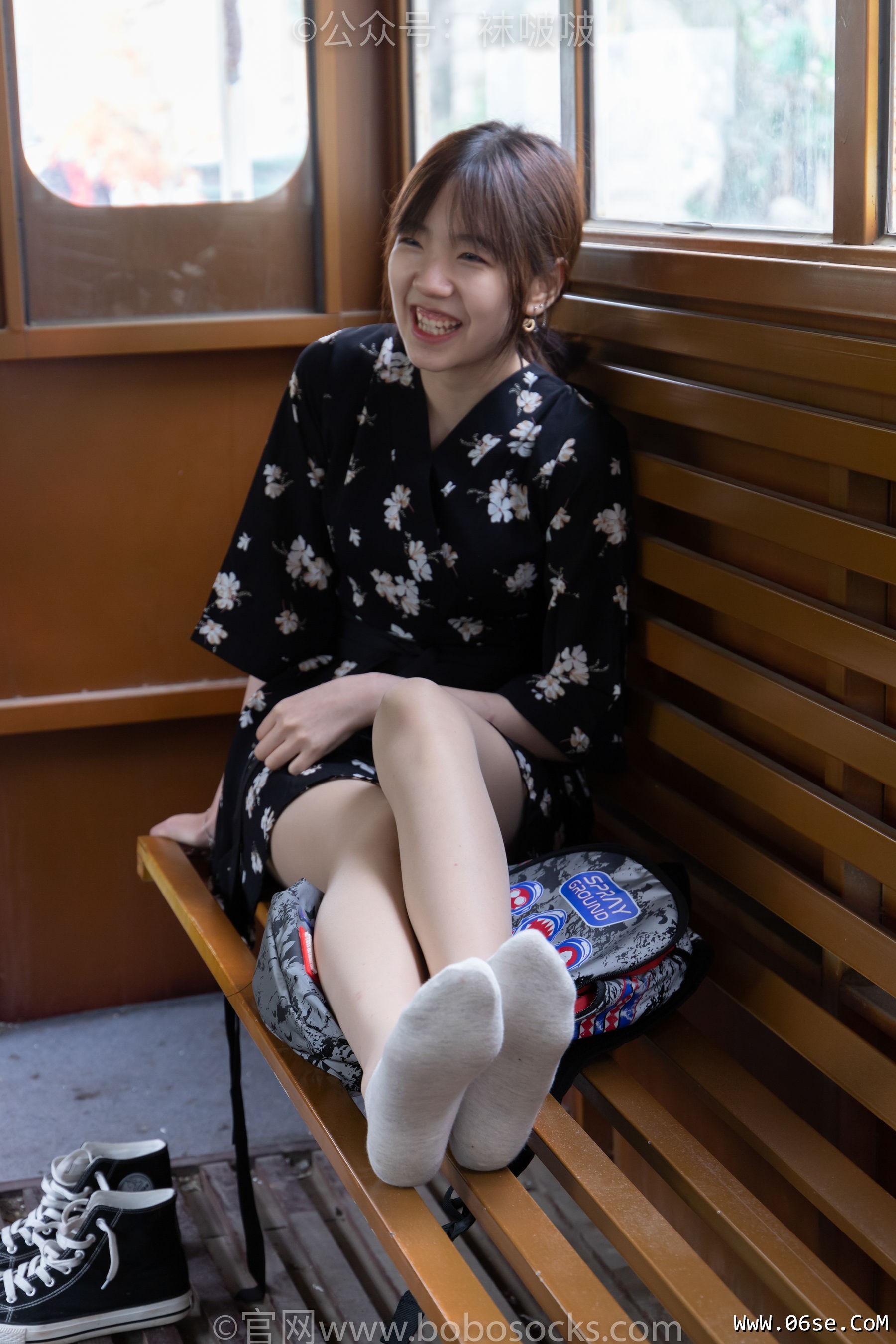 图片[83]-BoBoSocks袜啵啵 No.013 小甜豆-匡威帆布鞋、浅灰色短棉袜、肉丝[132P]-六色网