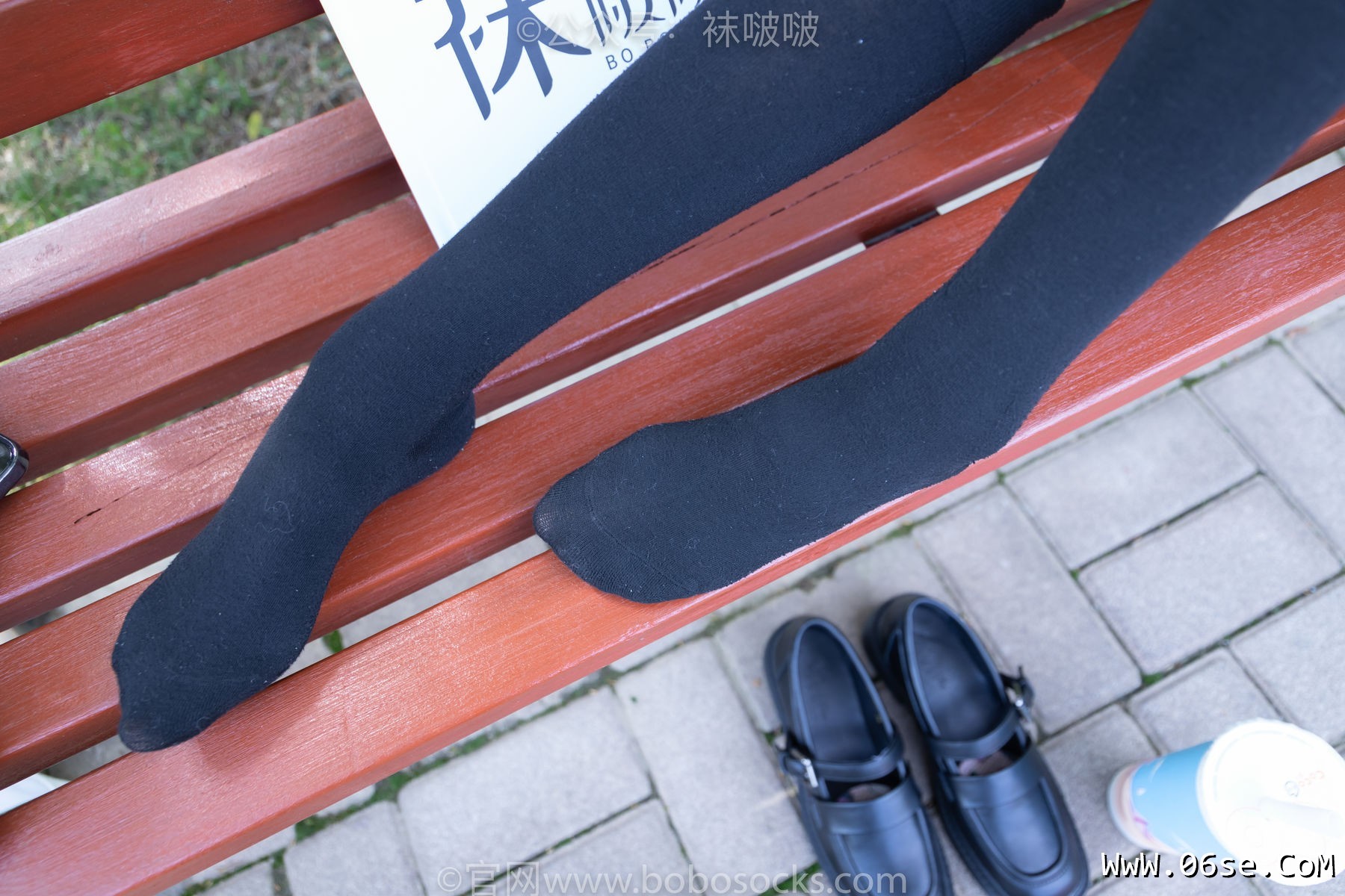 图片[88]-BoBoSocks袜啵啵 No.007 稚予-JK制服、皮鞋、黑色中筒棉袜、肉丝[143P]-六色网