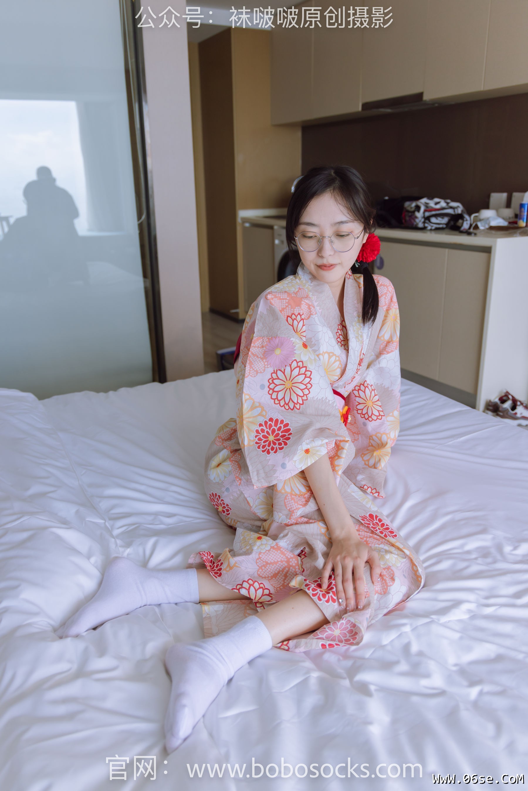 图片[44]-BoBoSocks袜啵啵 No.137 稚予-木屐、分指白棉袜、裸足、和风浴衣[170P]-六色网