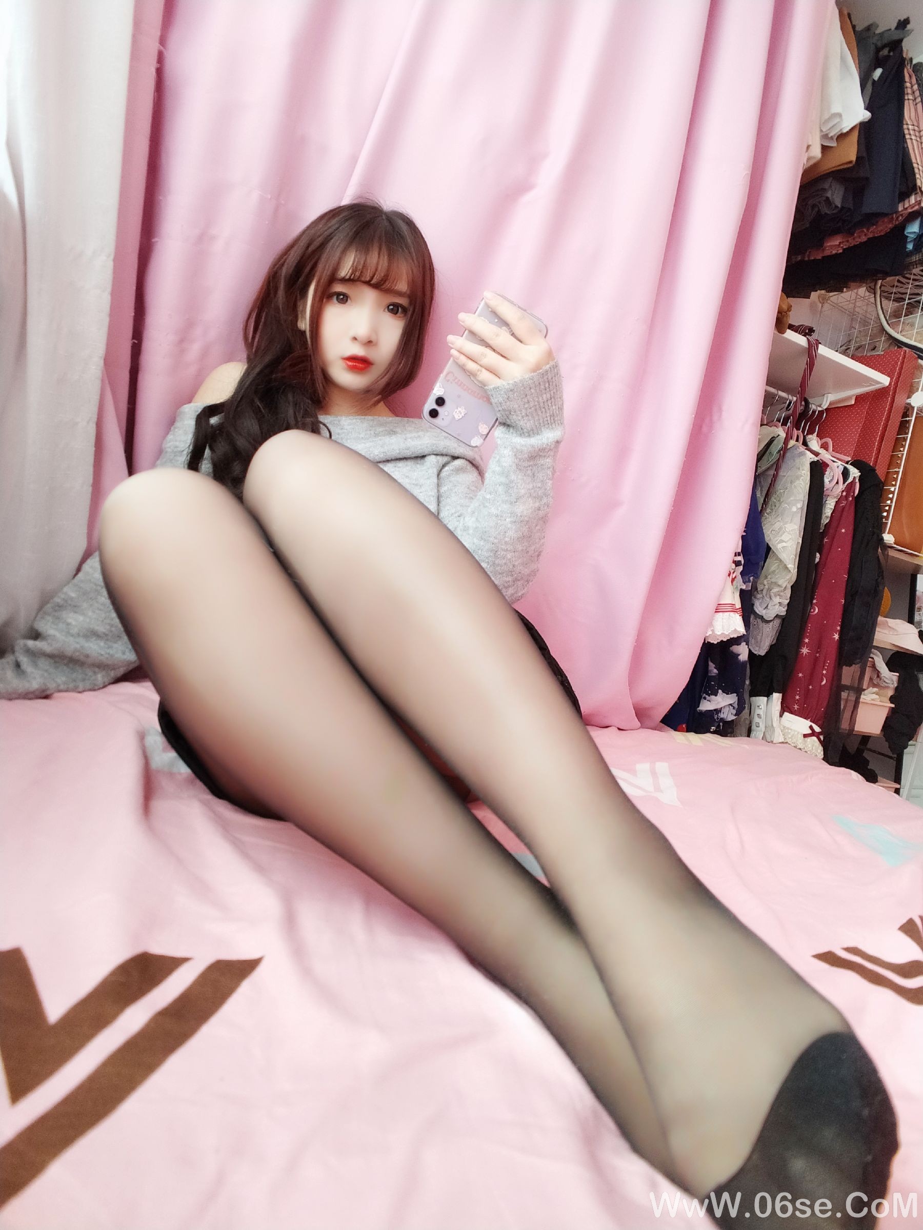 图片[17]-二次元美女古川kagura 浪漫诱惑黑丝长袜[40P]-六色网