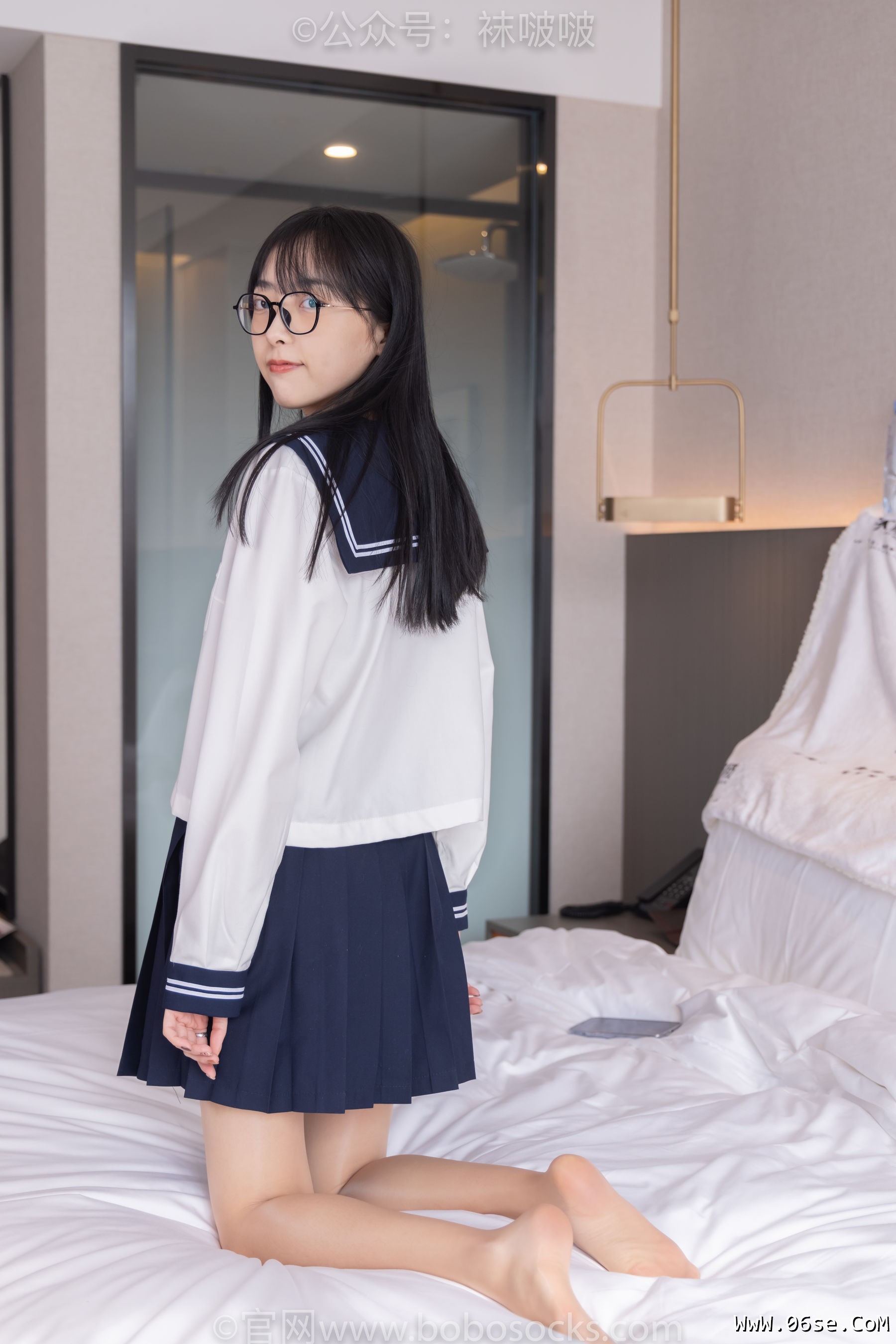 图片[67]-BoBoSocks袜啵啵 积分限定作品005 稚予-JK制服、皮鞋、油亮肉丝、踩蛋糕[133P]-六色网