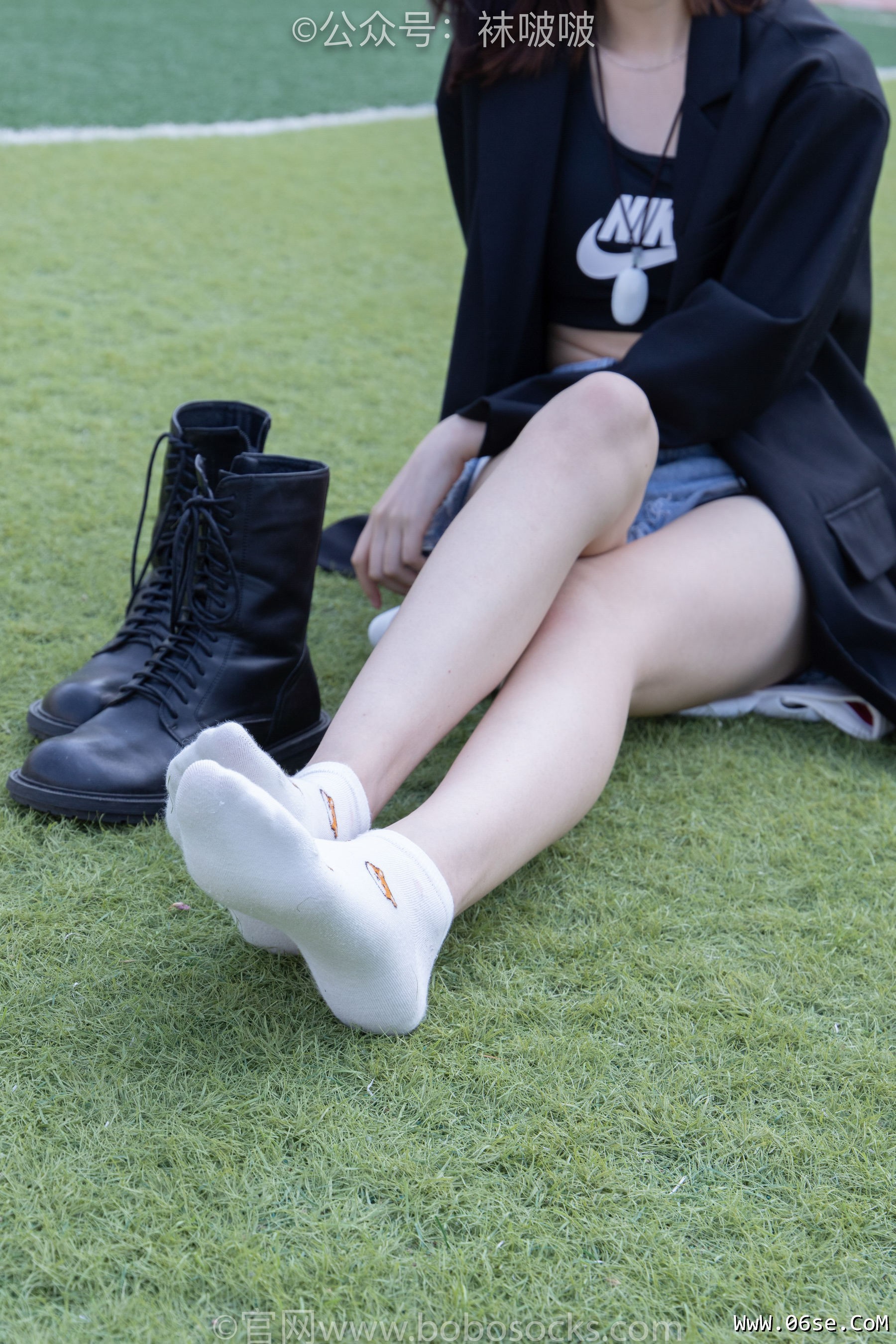 图片[57]-BoBoSocks袜啵啵 No.010 小甜豆-马丁靴、白色短棉袜、裸足[117P]-六色网
