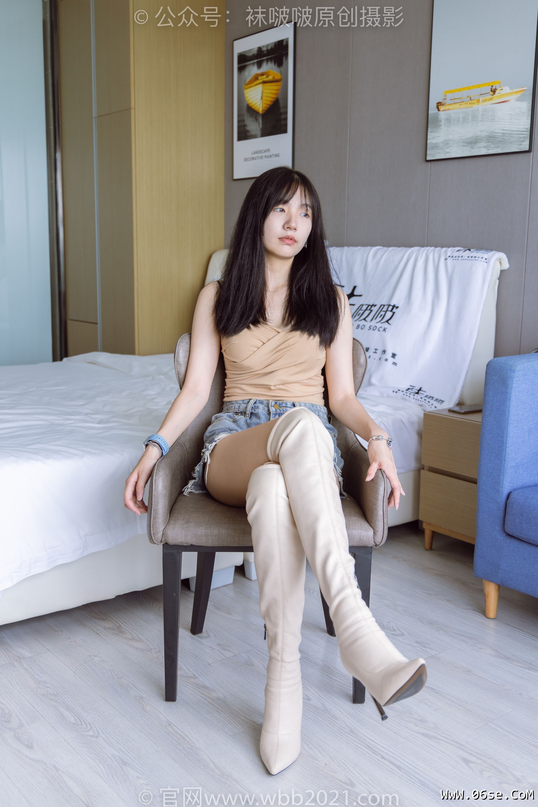 图片[132]-BoBoSocks袜啵啵 No.441 小甜豆 -高跟长靴、白棉袜、裸足[179P]-六色网