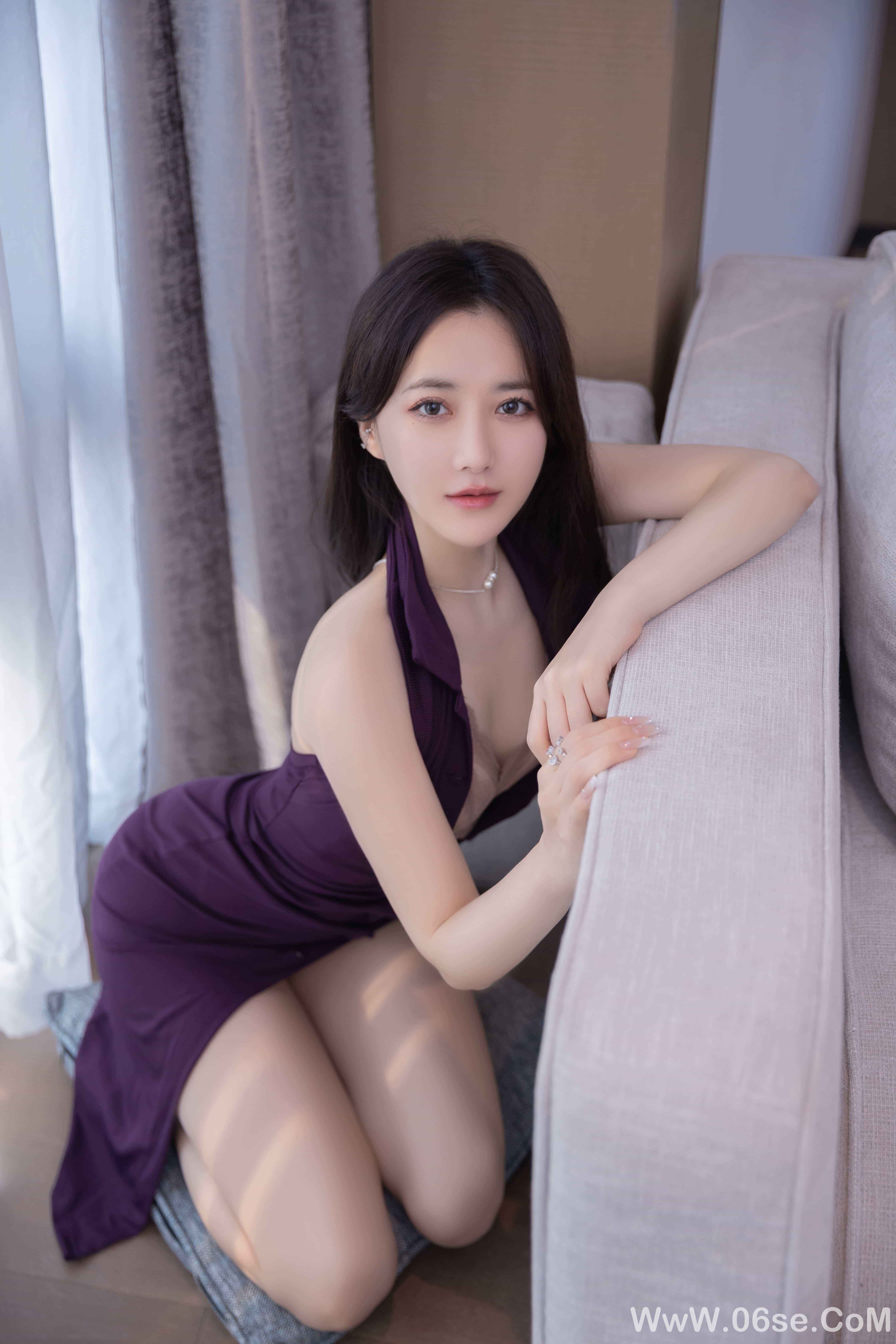 图片[65]-秀人名模鱼子酱Fish内部私购未上架《紫衣佳人》写真[107P]-六色网